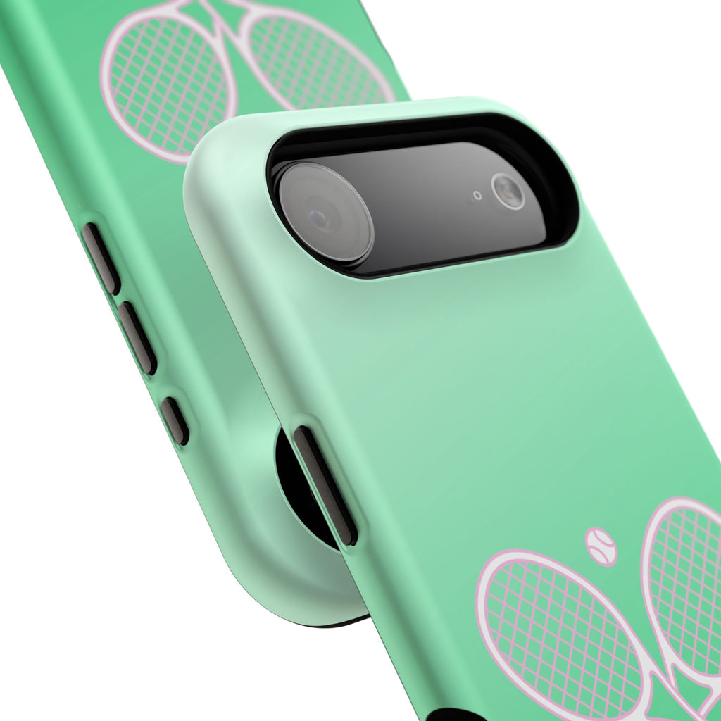 Tennis Impact-Resistant Phone Case — 'Forty Love', Green Gradient