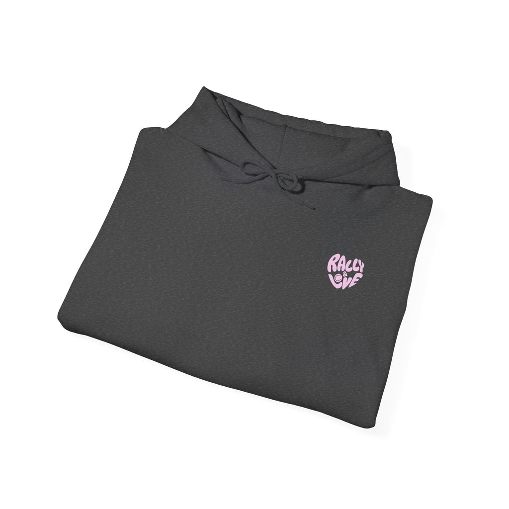 Women's Hoodie Sweatshirt — Ombre 'TENNIS' Repeating Back Print