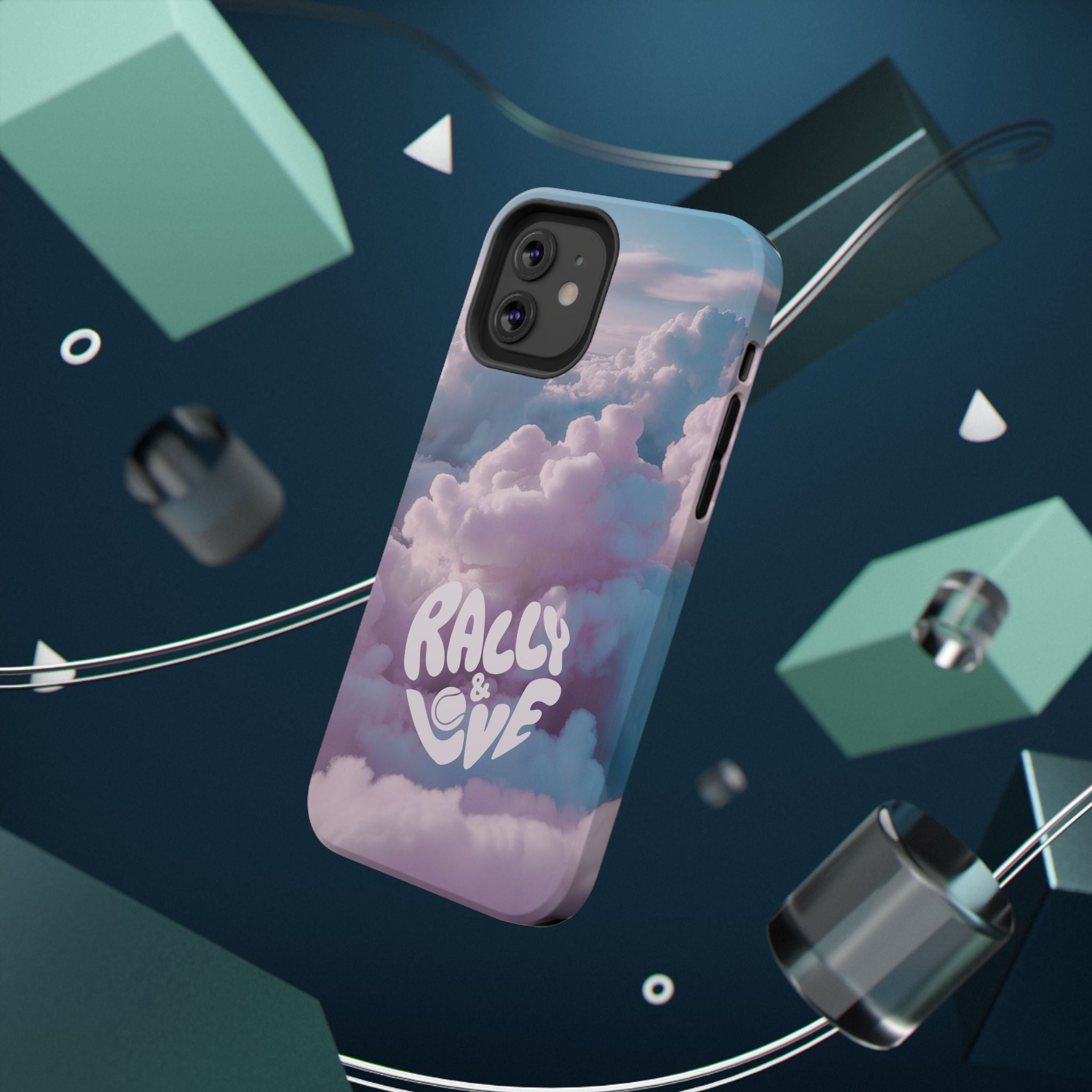 Impact-Resistant Phone Case — "Rally & Love" Clouds/Love in the Air