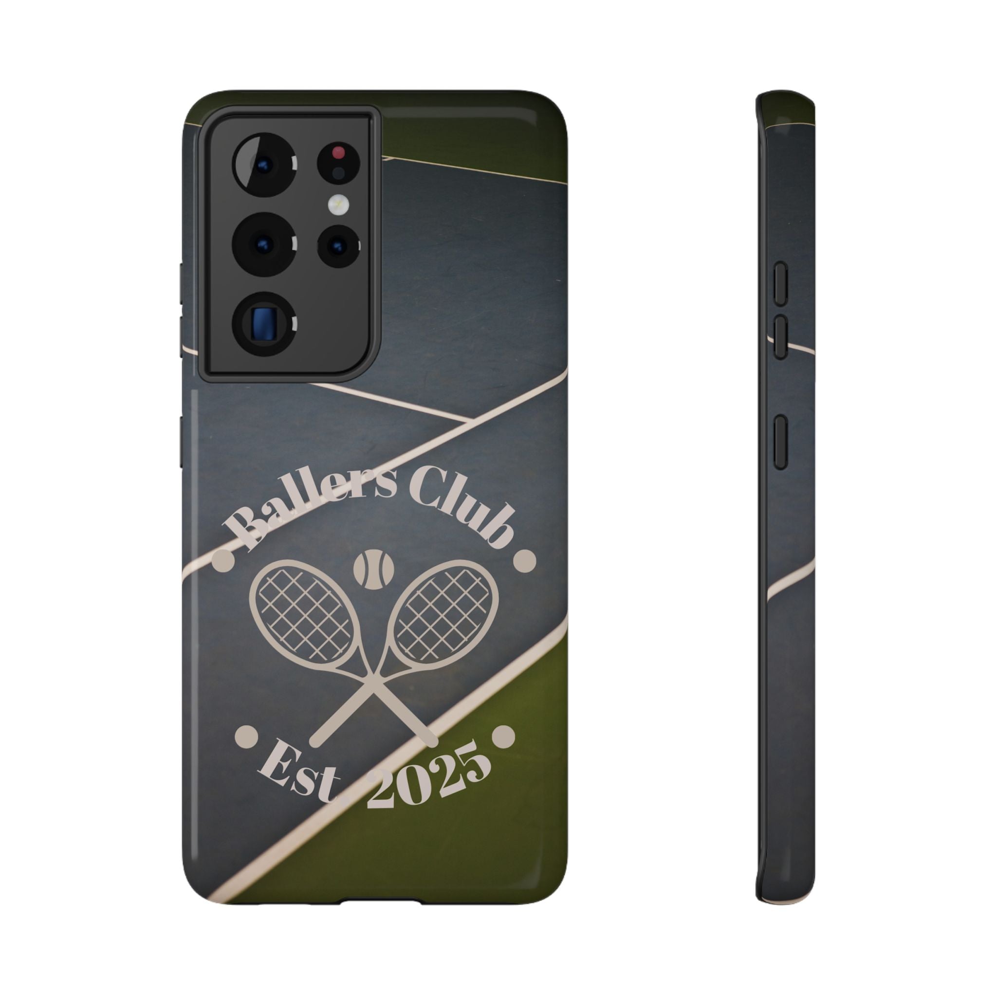 Tennis Impact-Resistant Phone Case — 'Ballers Club Est. 2025' Protective Cover