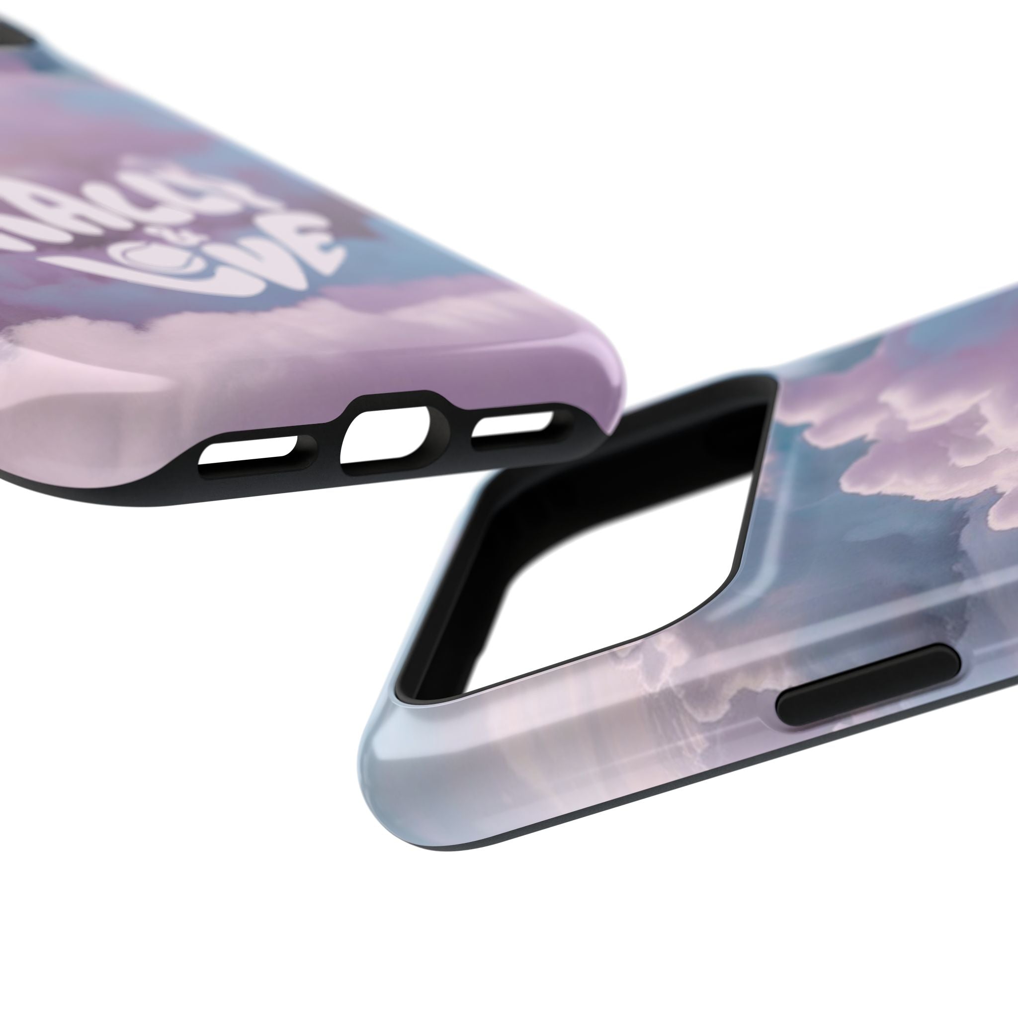 Impact-Resistant Phone Case — "Rally & Love" Clouds/Love in the Air