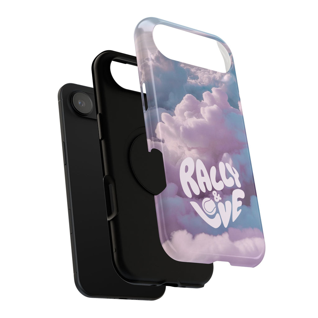 Impact-Resistant Phone Case — "Rally & Love" Clouds/Love in the Air