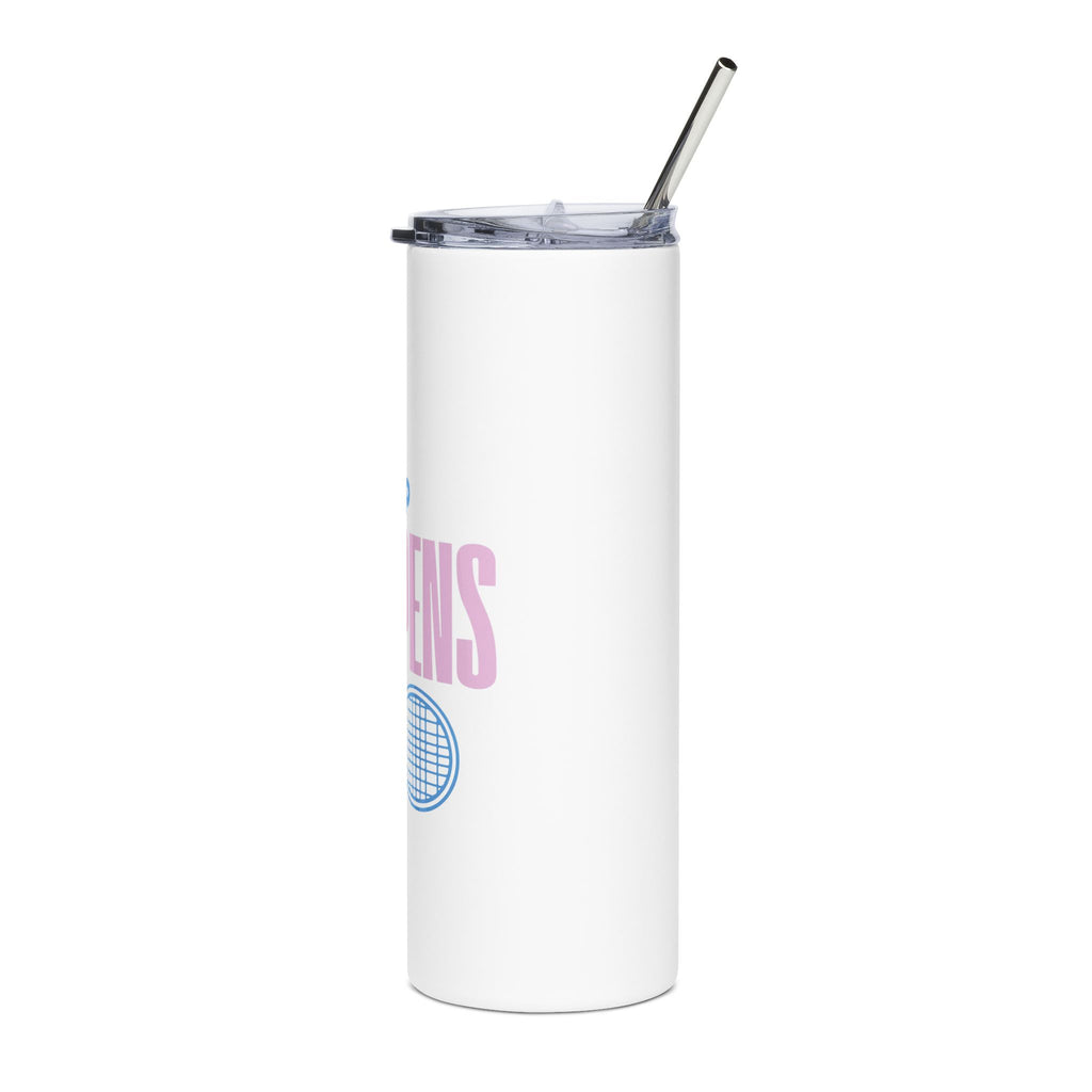 Stainless Steel Tumbler 20oz - 'Sip Happens' Tennis Tumbler