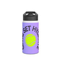 Juniors Stainless Steel Water Bottle, 12 oz — 'Game Set Hydrate' Sports Bottle