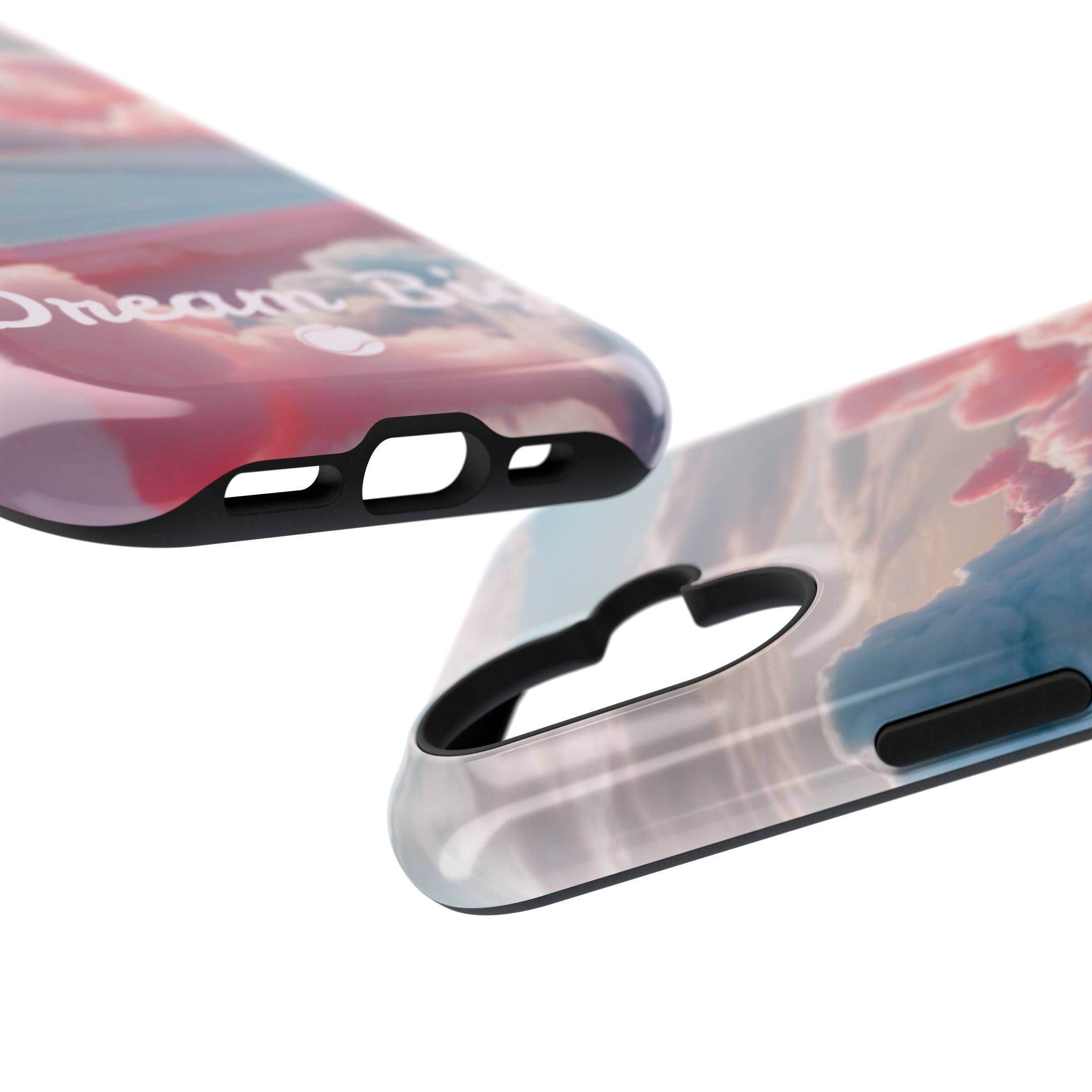 Tennis Impact-Resistant Phone Case — 'Dream Big' Pastel Cloud Tennis Court