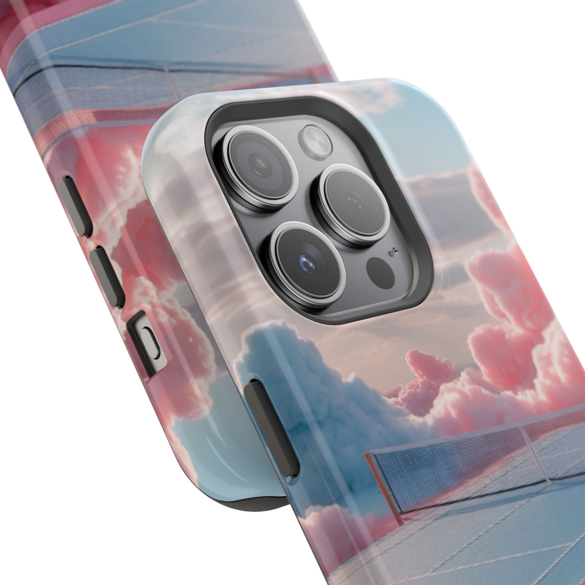 Tennis Impact-Resistant Phone Case — 'Dream Big' Pastel Cloud Tennis Court