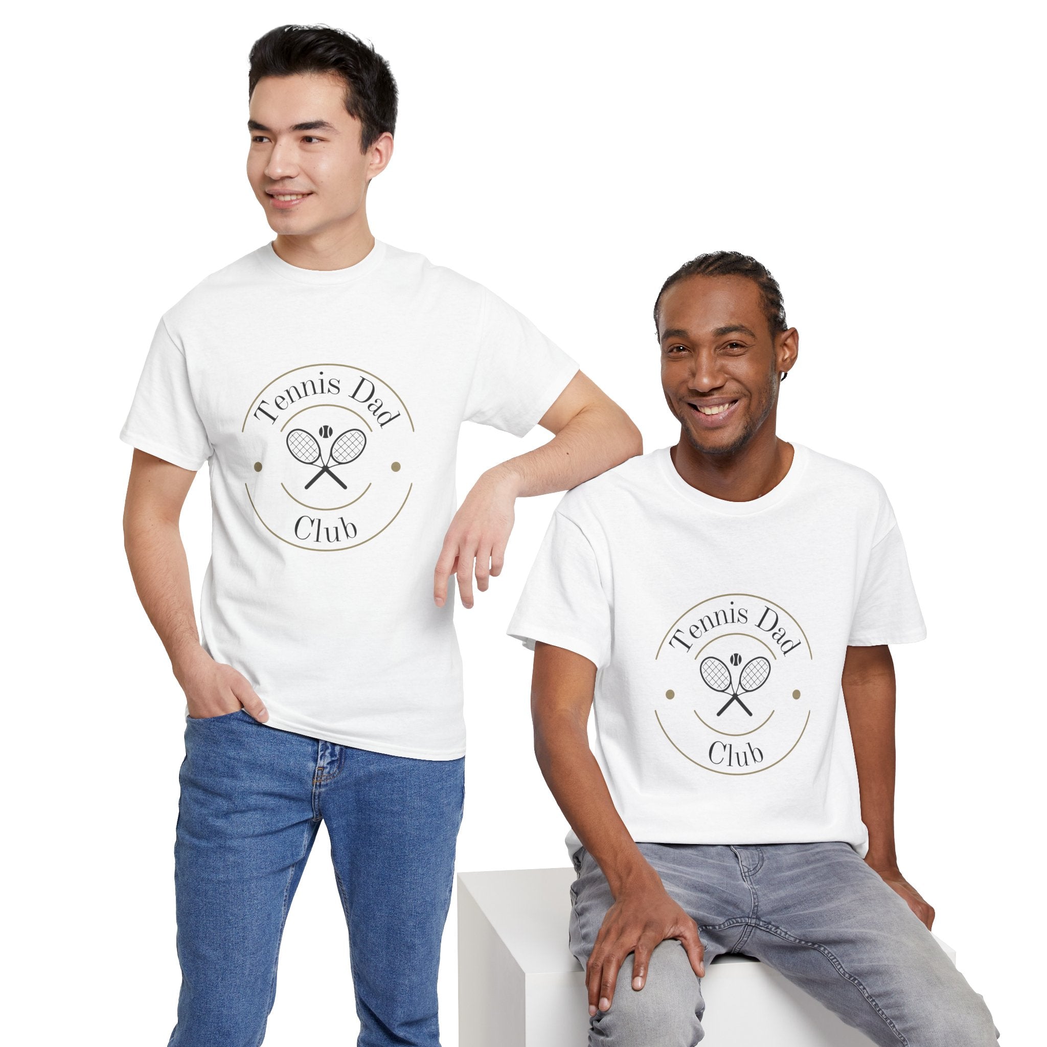 Men's T‑Shirt — 'Tennis Dad Club' Vintage Tennis Racket Graphic Tee