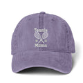 Women's Pigment-Dyed baseball Cap with Fashion Undervisor - White, Embroidered