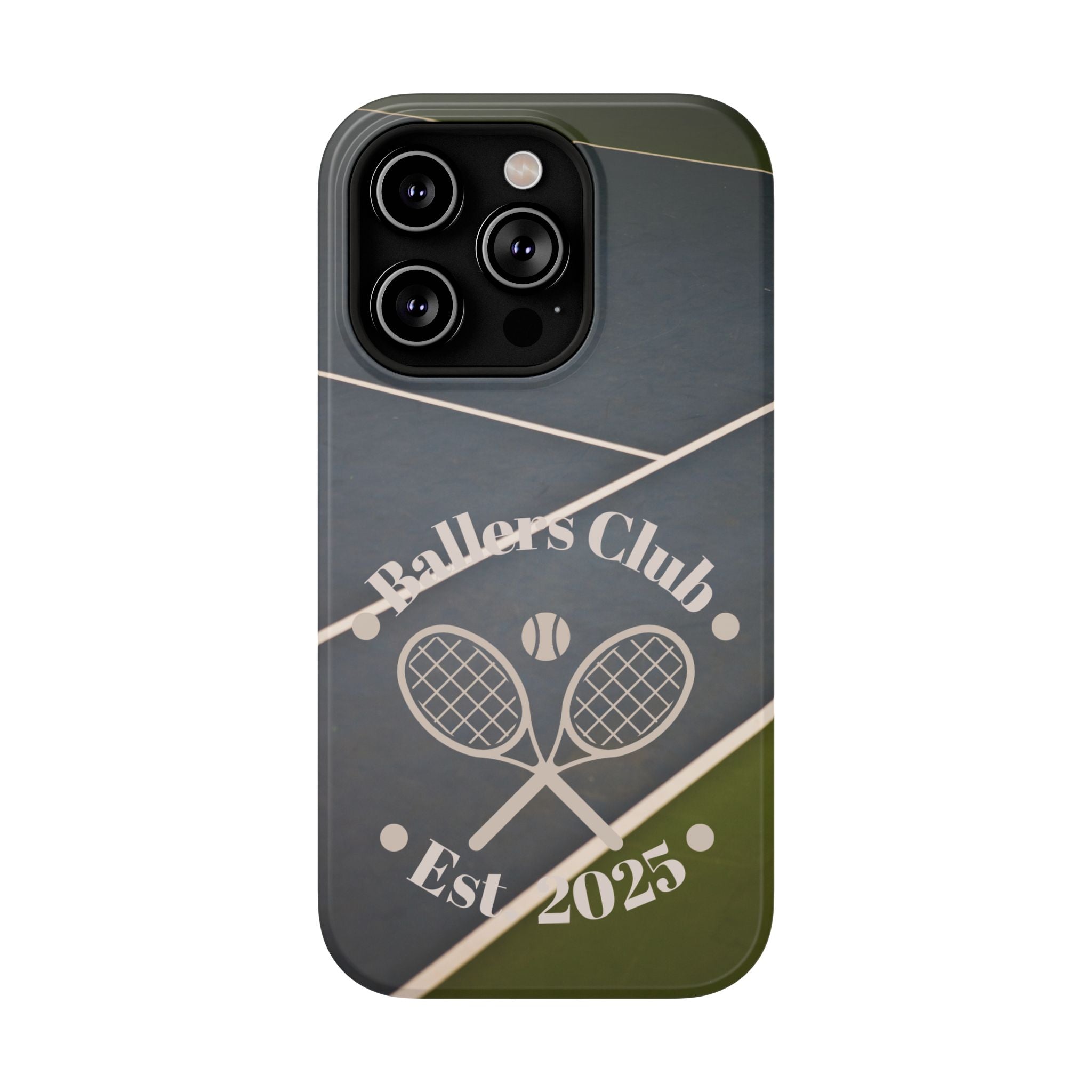 Tennis Impact-Resistant Phone Case — 'Ballers Club Est. 2025' Protective Cover