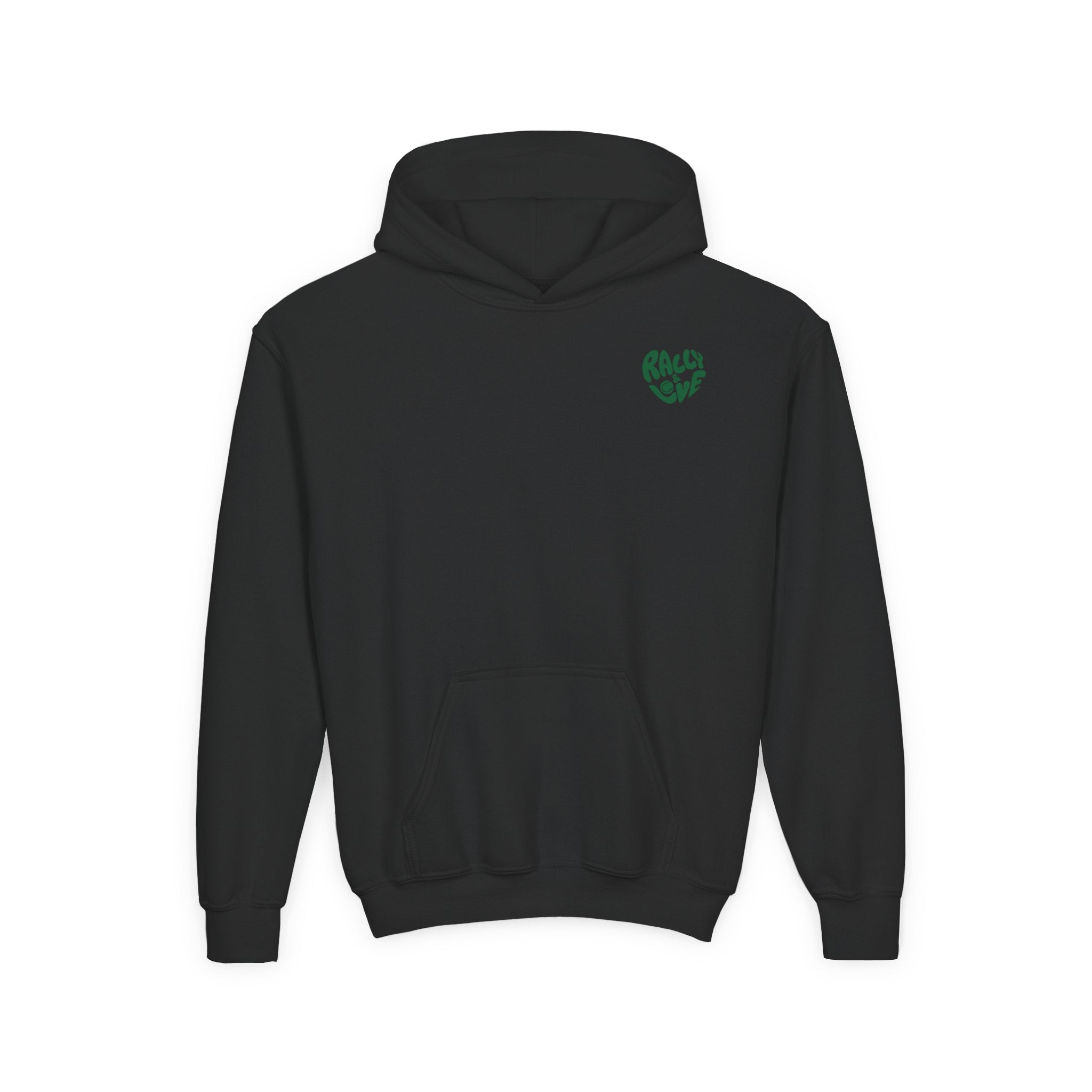 Boy's Junior Hoodie sweatshirt — “Let’s Go” Tennis Graphic Sweatshirt (Green)