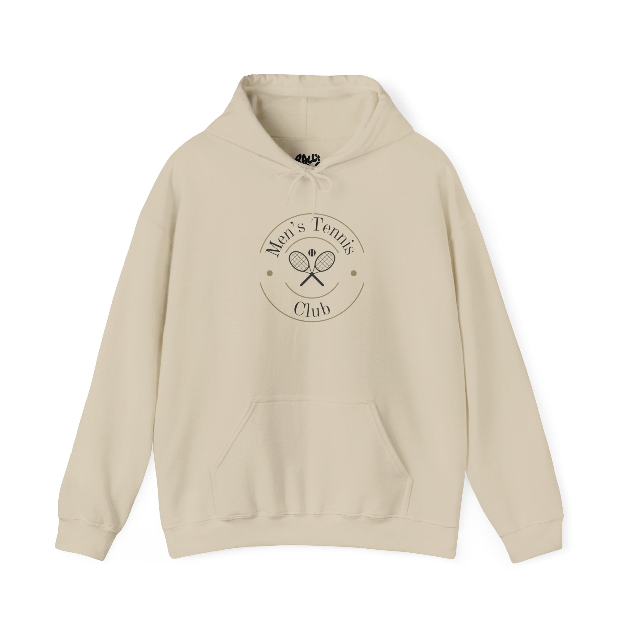 Men's Hoodie Sweatshirt — 'Men's Tennis Club' Minimal Racket Logo Pullover