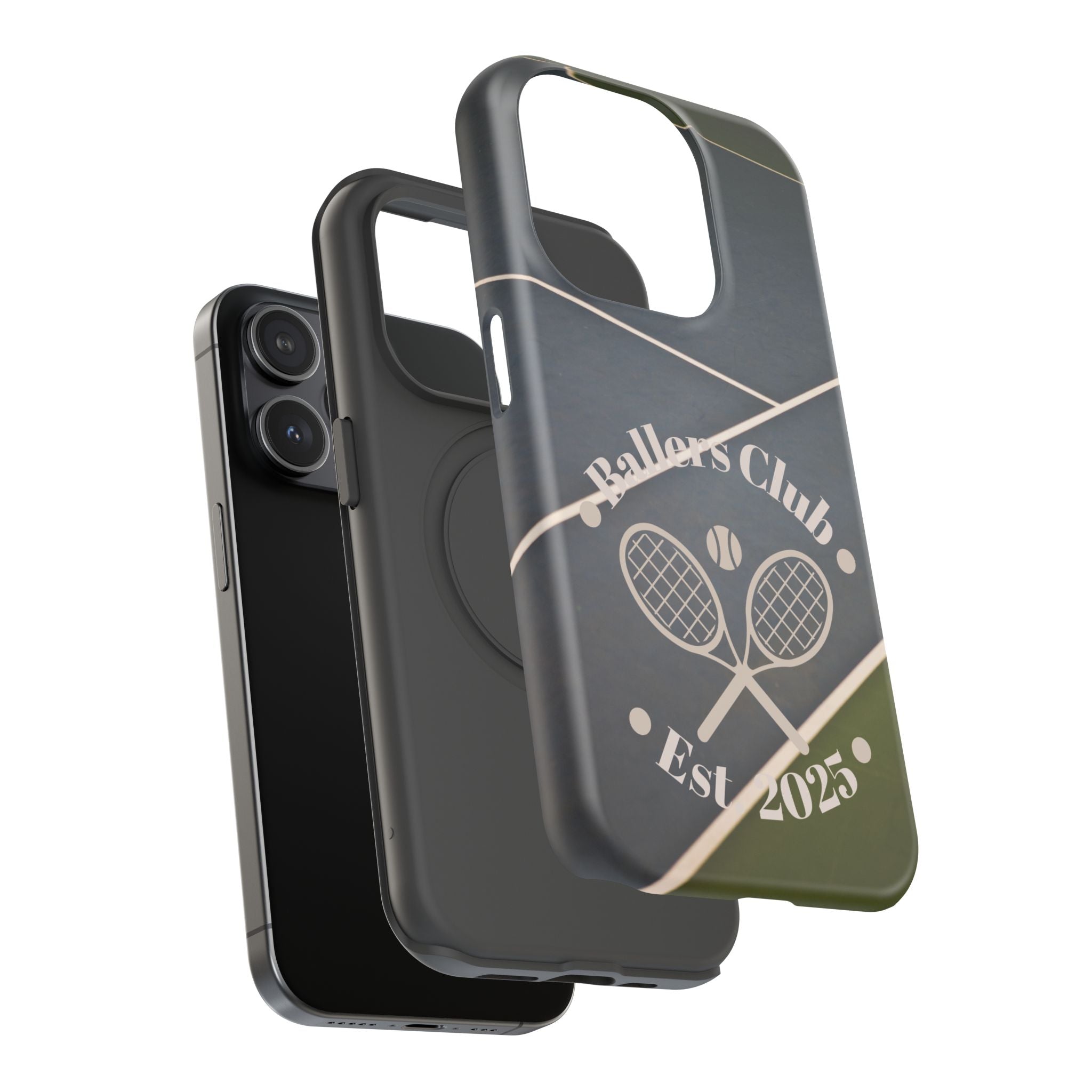 Tennis Impact-Resistant Phone Case — 'Ballers Club Est. 2025' Protective Cover