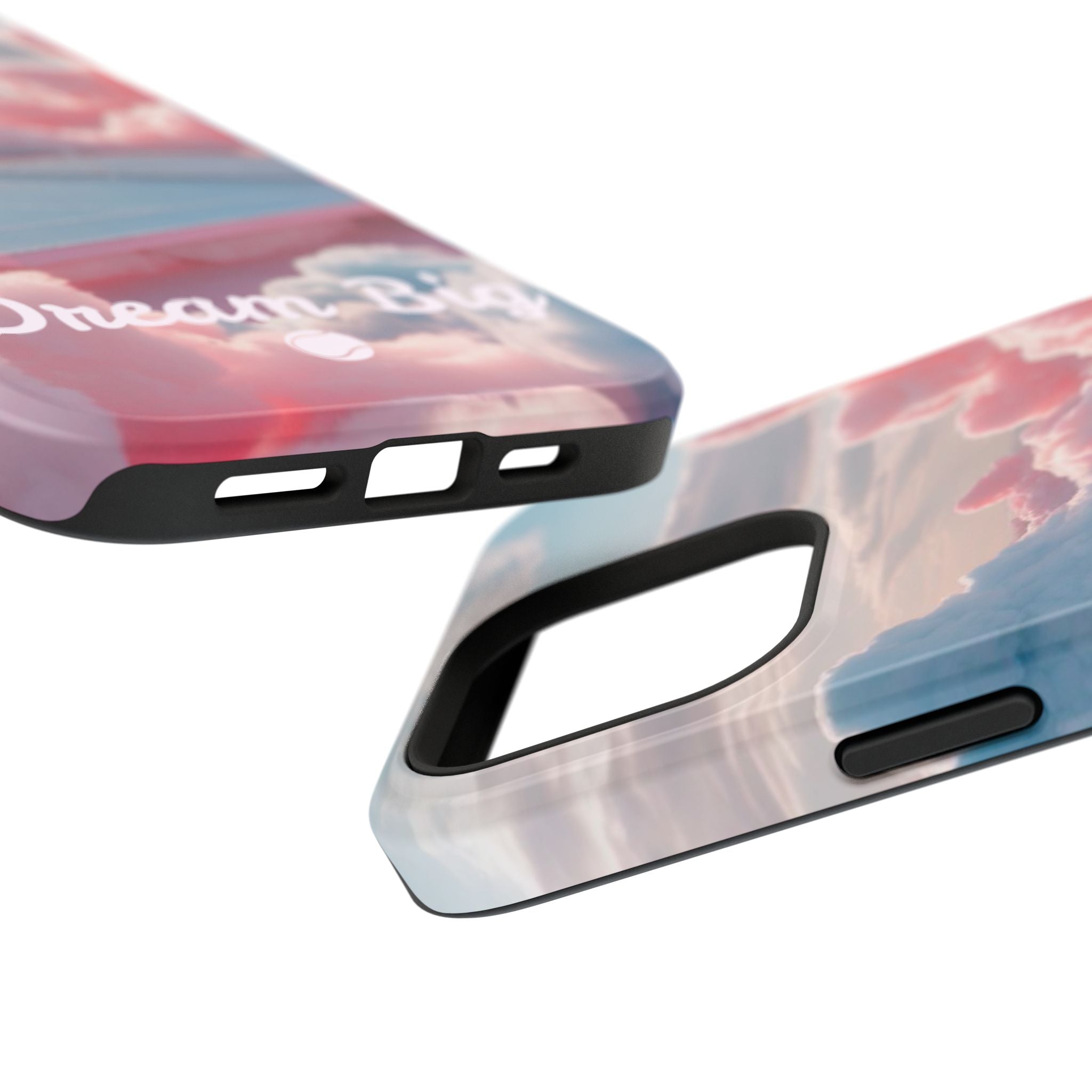 Tennis Impact-Resistant Phone Case — 'Dream Big' Pastel Cloud Tennis Court