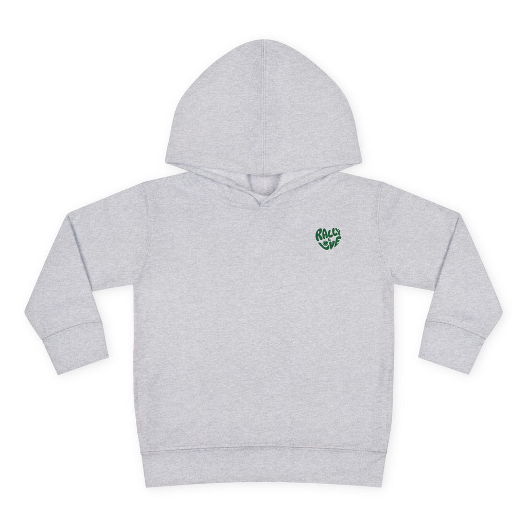 Boy Toddler's Junior Hoodie — “Let’s Go” Tennis Graphic Sweatshirt (Green)