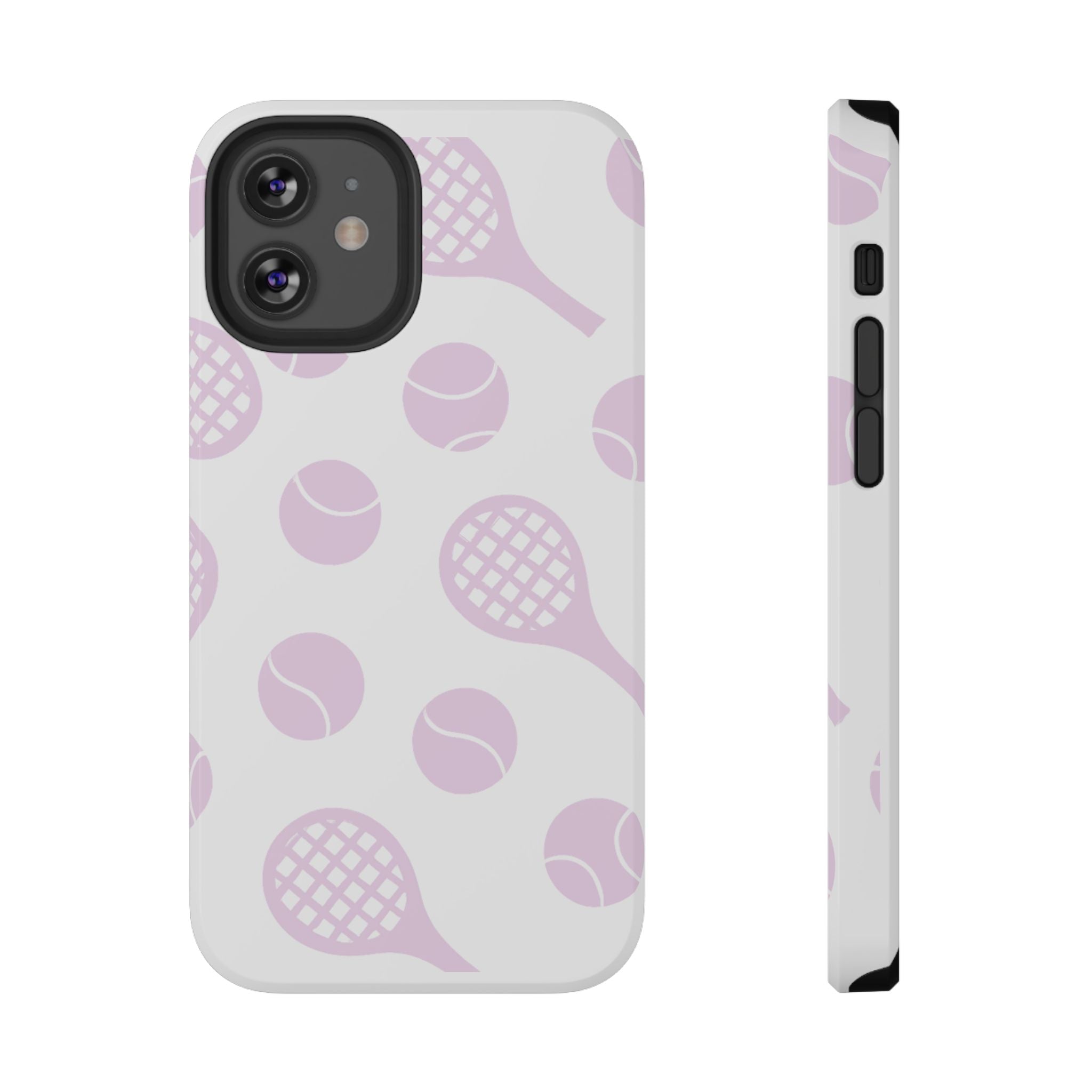 Tennis Impact-Resistant Phone Case — Pink Rackets & Balls