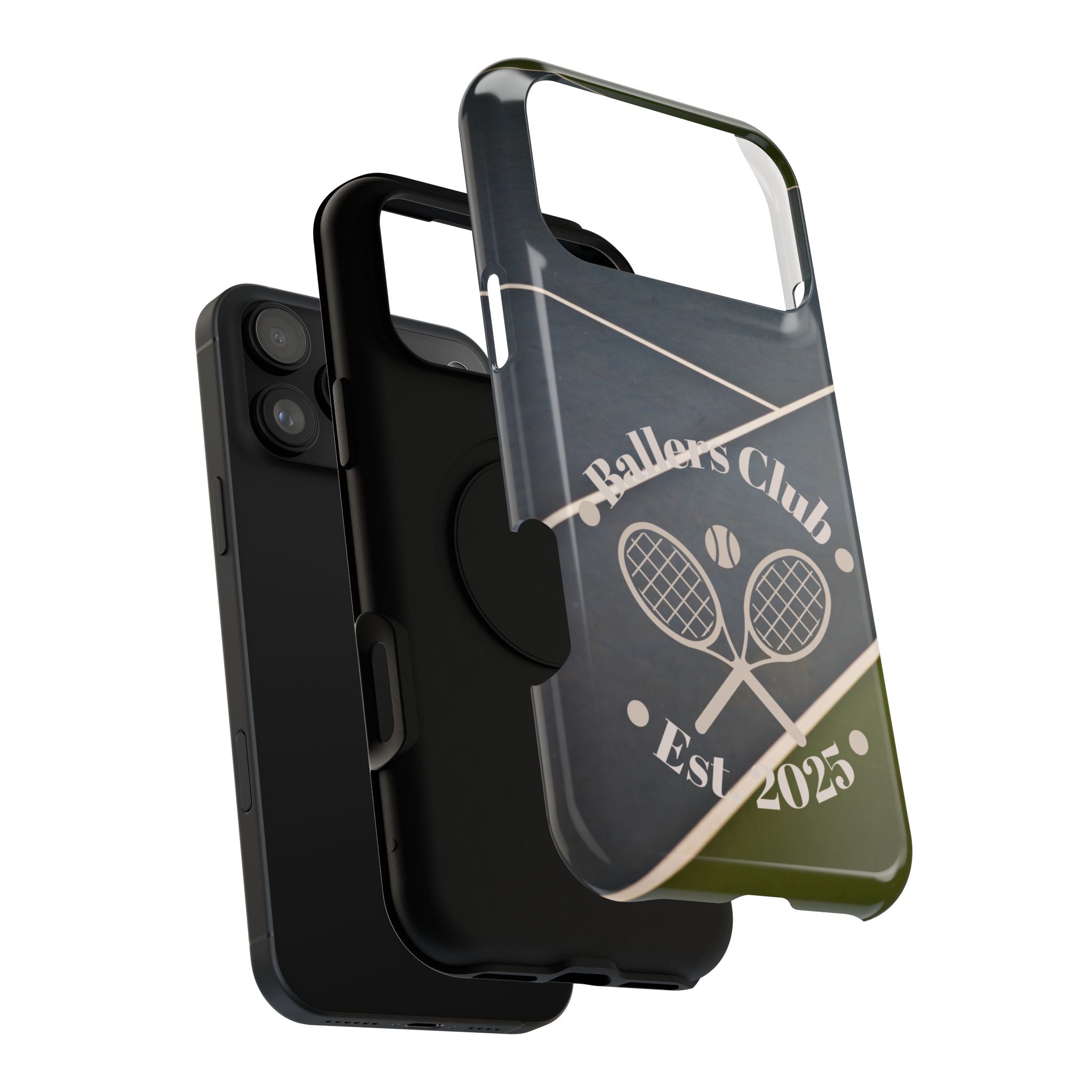 Tennis Impact-Resistant Phone Case — 'Ballers Club Est. 2025' Protective Cover