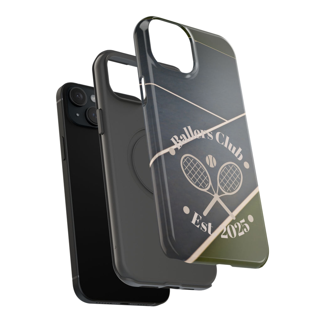 Tennis Impact-Resistant Phone Case — 'Ballers Club Est. 2025' Protective Cover