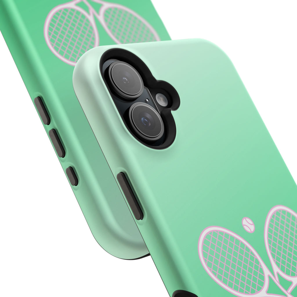 Tennis Impact-Resistant Phone Case — 'Forty Love', Green Gradient