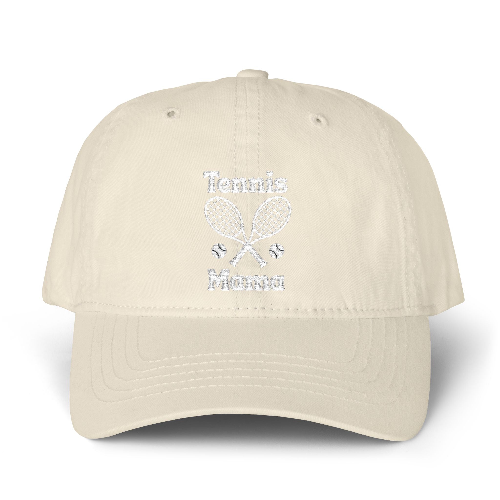 Women's Pigment-Dyed baseball Cap with Fashion Undervisor - White, Embroidered