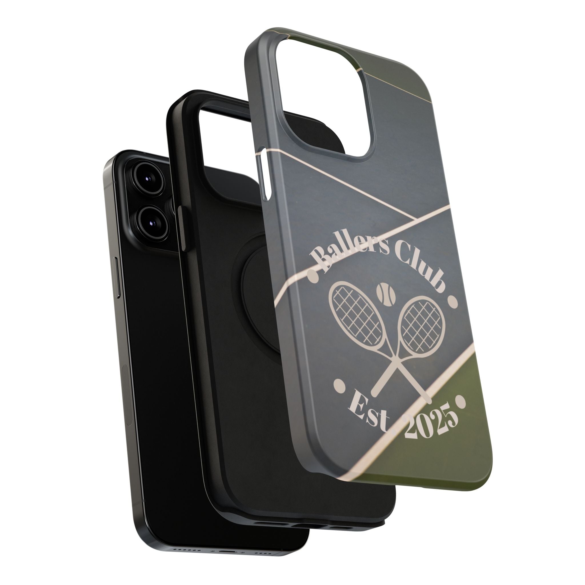 Tennis Impact-Resistant Phone Case — 'Ballers Club Est. 2025' Protective Cover