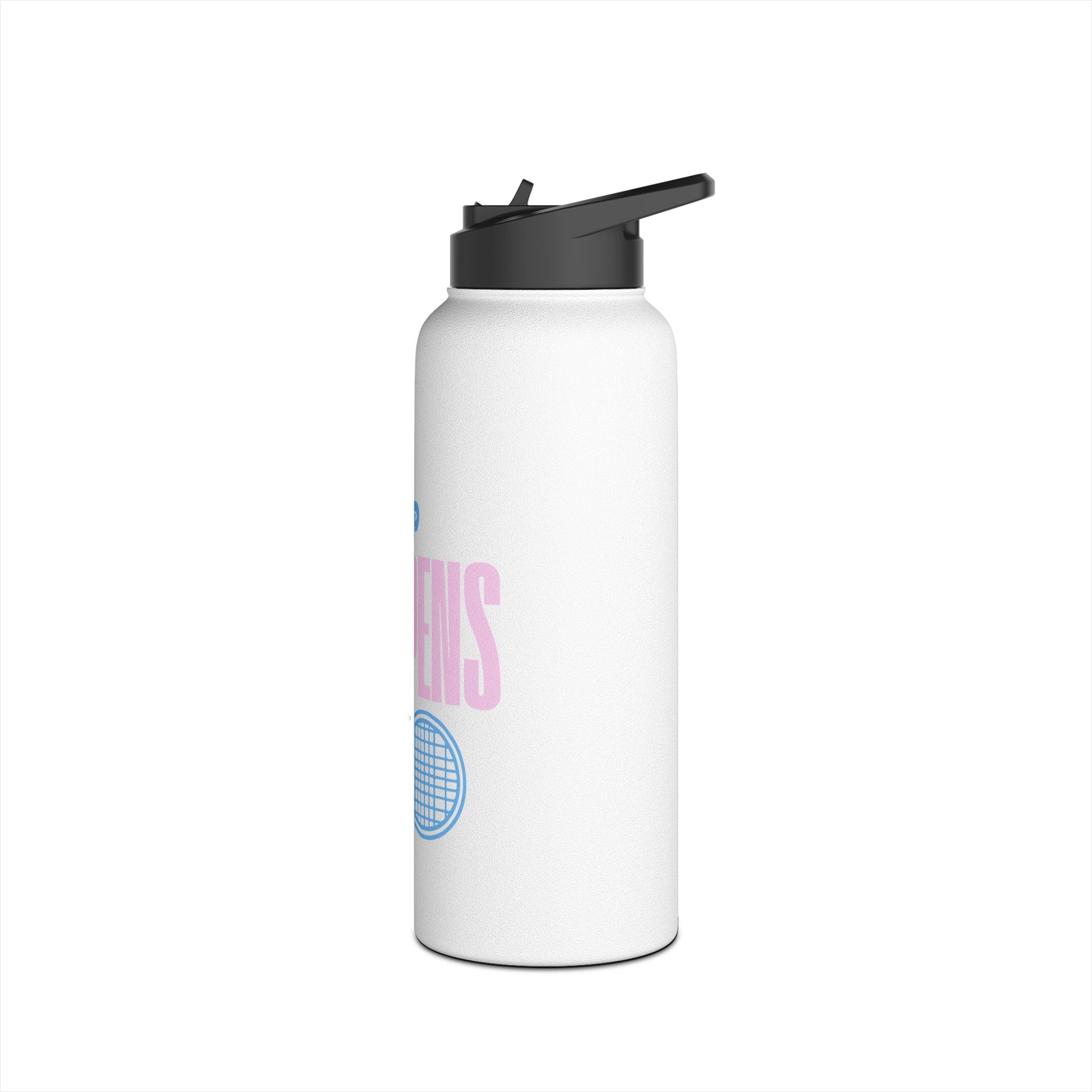 Tennis Water Bottle 18oz/32oz — 'Sip Happens' Stainless Steel Sports Bottle