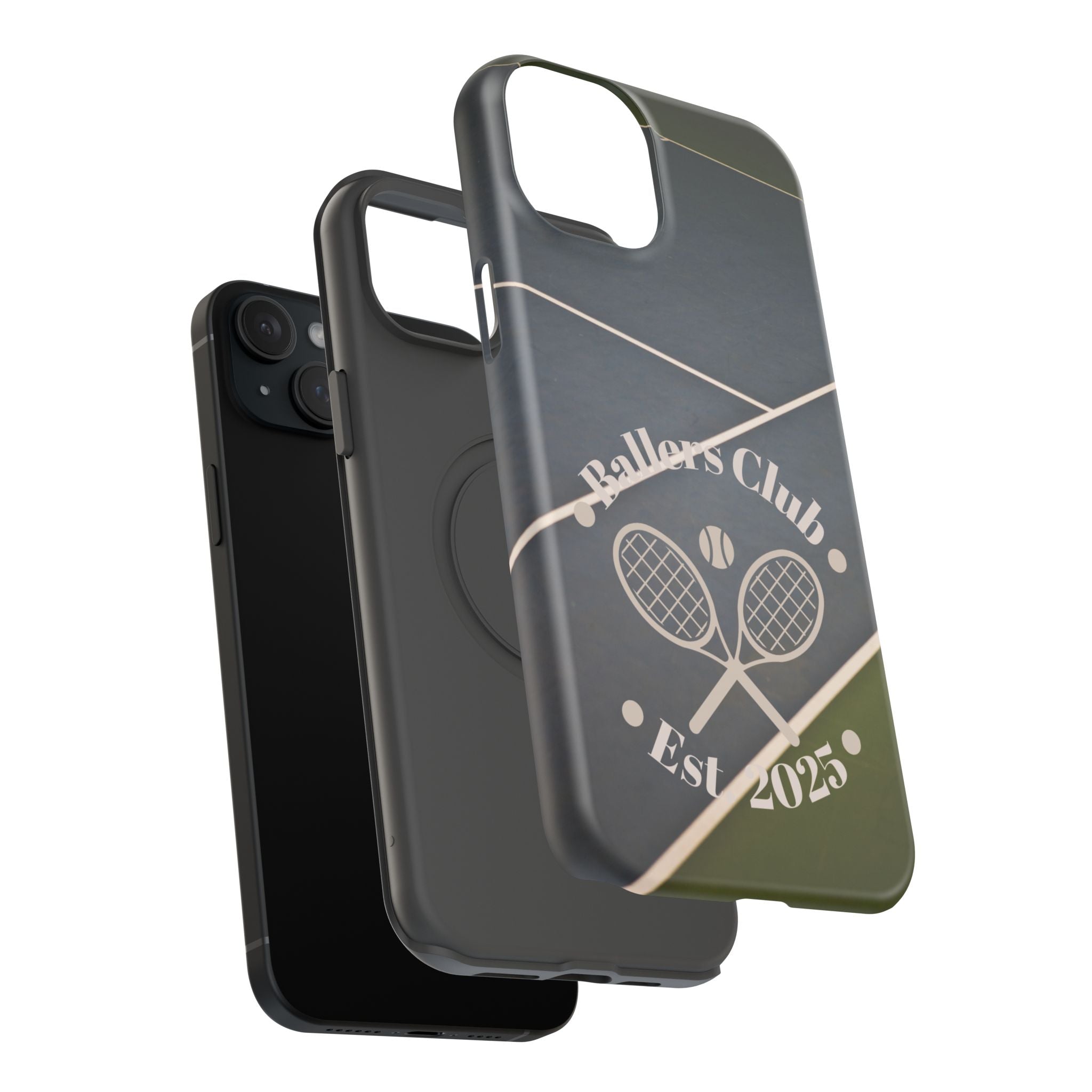 Tennis Impact-Resistant Phone Case — 'Ballers Club Est. 2025' Protective Cover