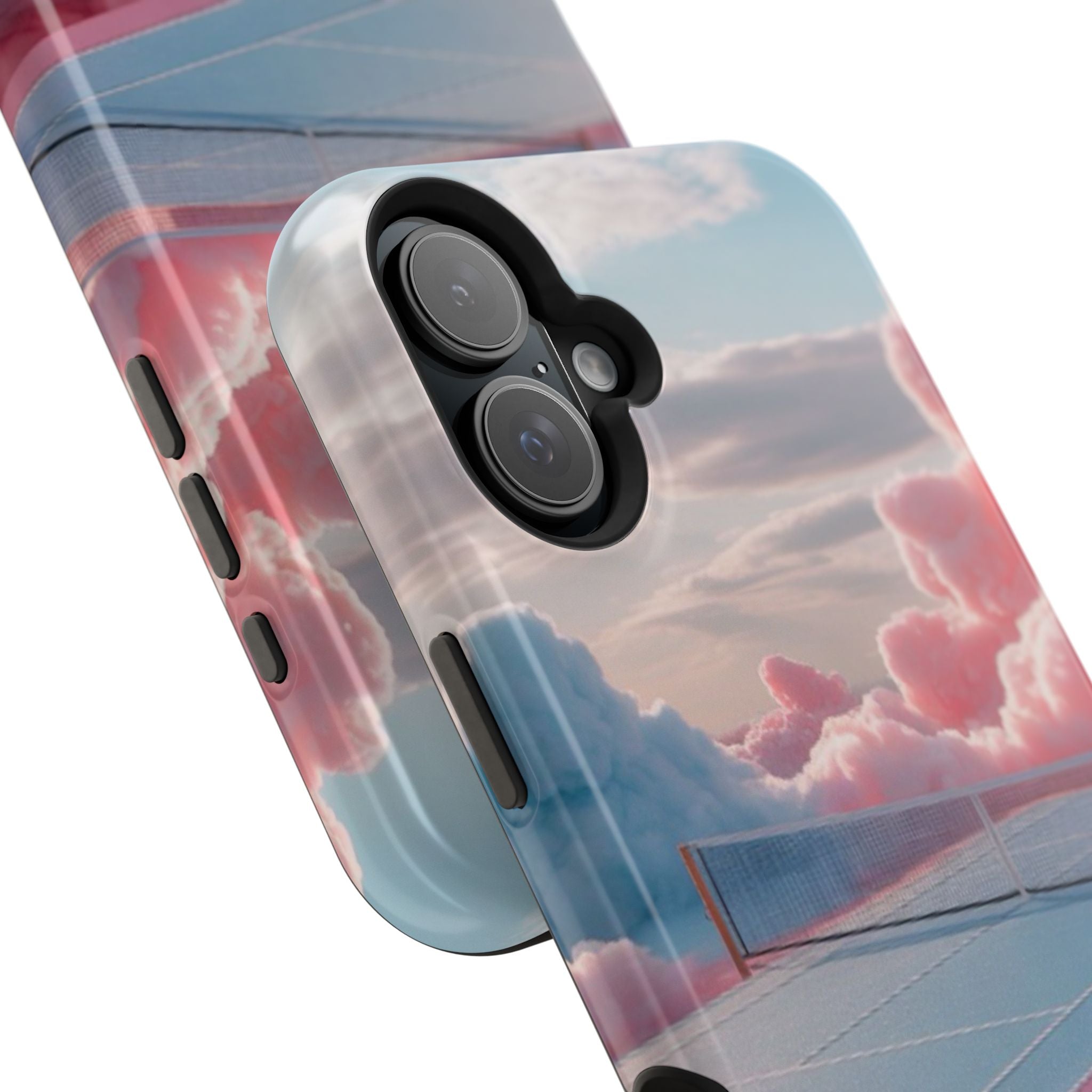 Tennis Impact-Resistant Phone Case — 'Dream Big' Pastel Cloud Tennis Court