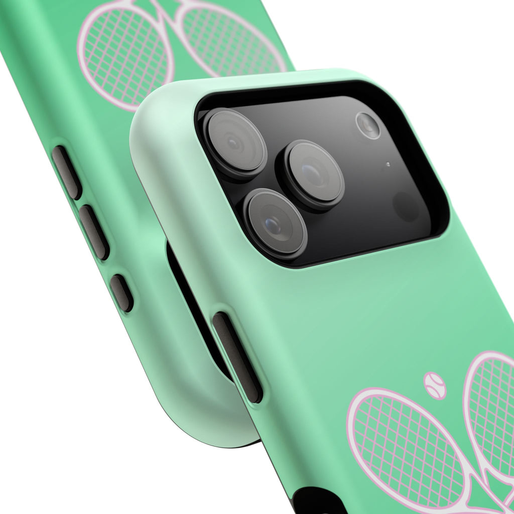 Tennis Impact-Resistant Phone Case — 'Forty Love', Green Gradient