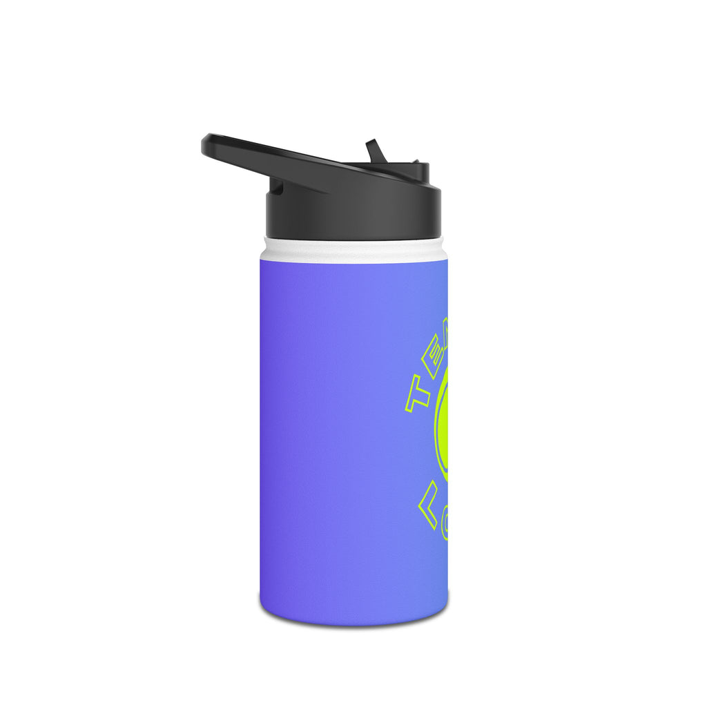Juniors Stainless Steel Water Bottle, 12 oz — 'Tennis Love' Bright Athletic Insulated Bottle