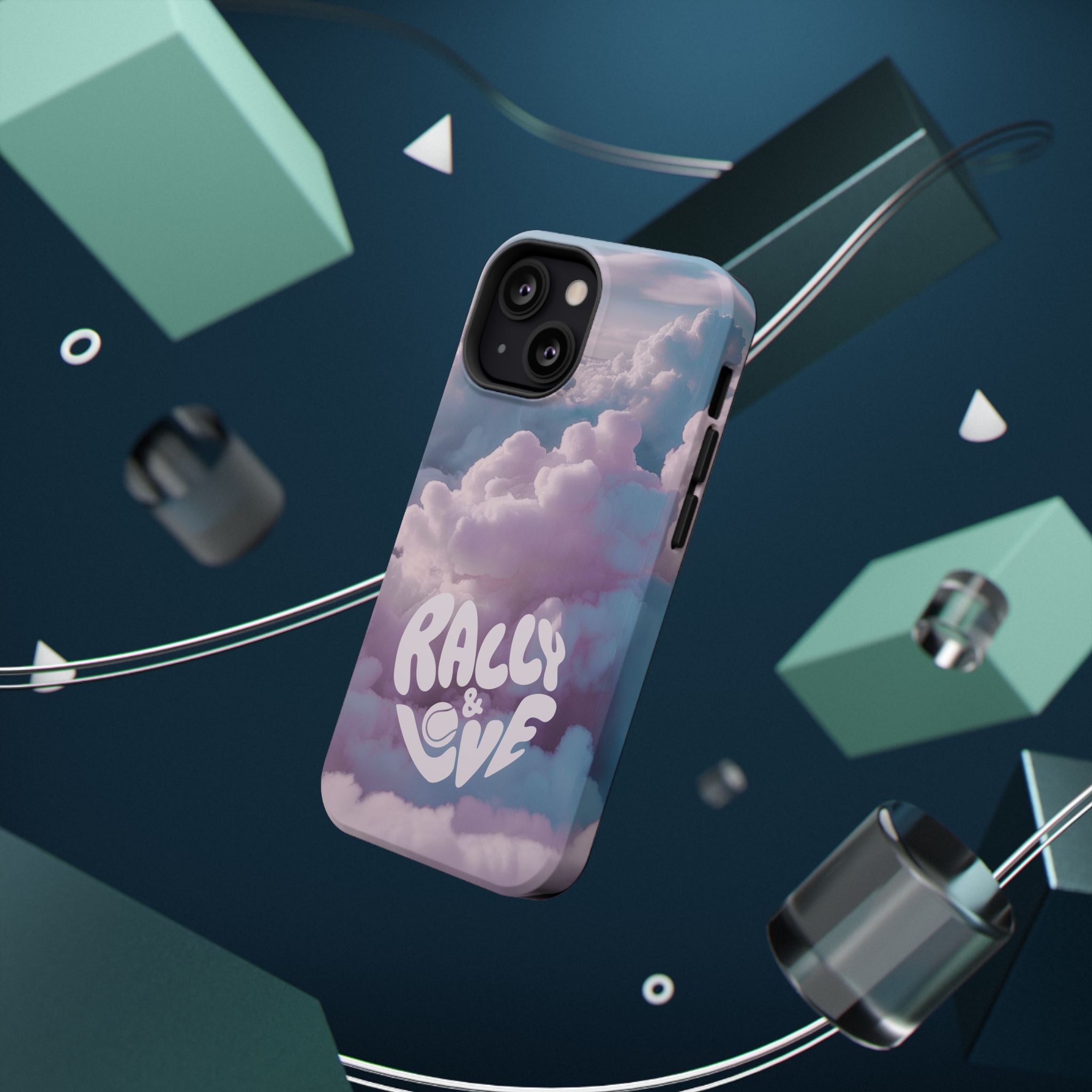 Impact-Resistant Phone Case — "Rally & Love" Clouds/Love in the Air