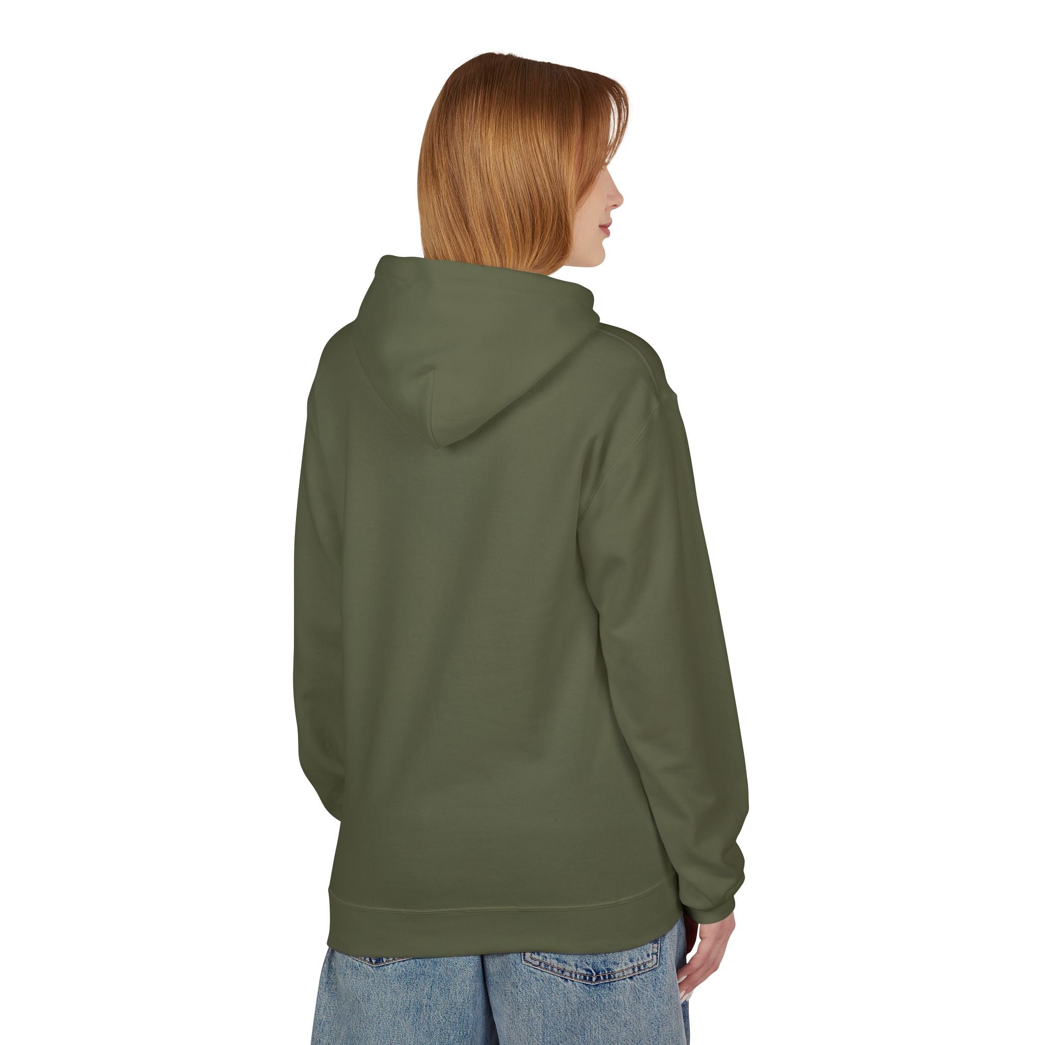 Women's Softstyle Fleece Hoodie sweatshirt - 'Rally & Love' logo, minimalist (pink)