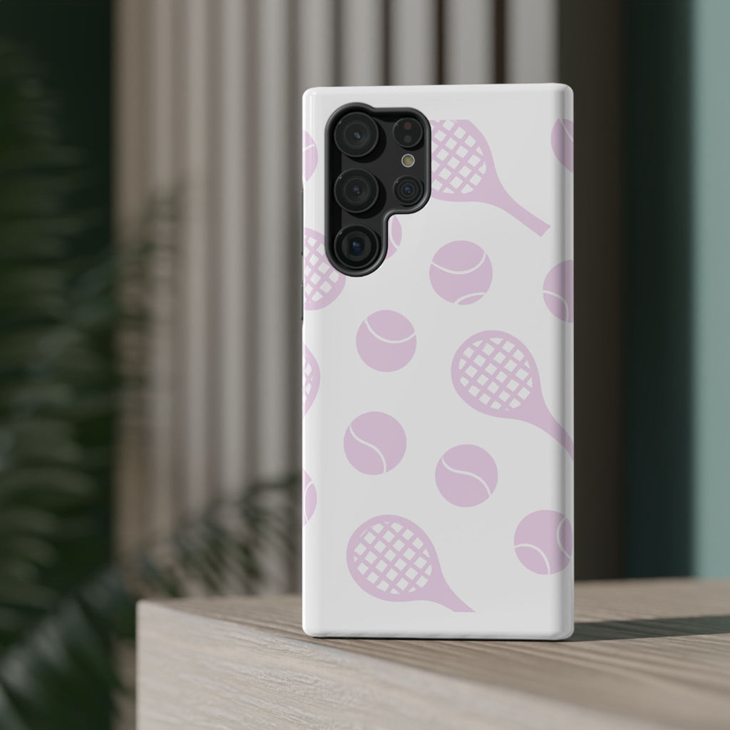 Tennis Impact-Resistant Phone Case — Pink Rackets & Balls