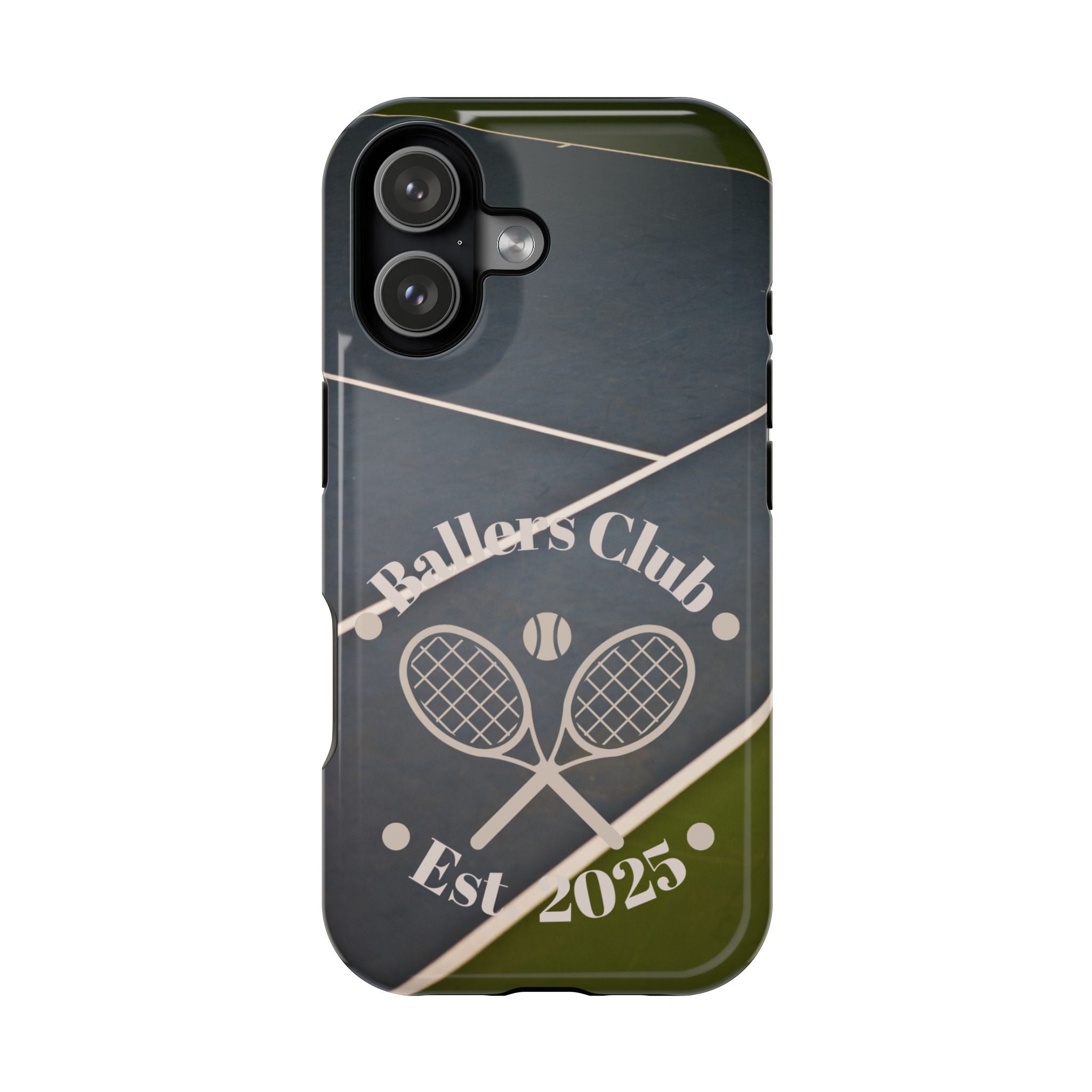 Tennis Impact-Resistant Phone Case — 'Ballers Club Est. 2025' Protective Cover