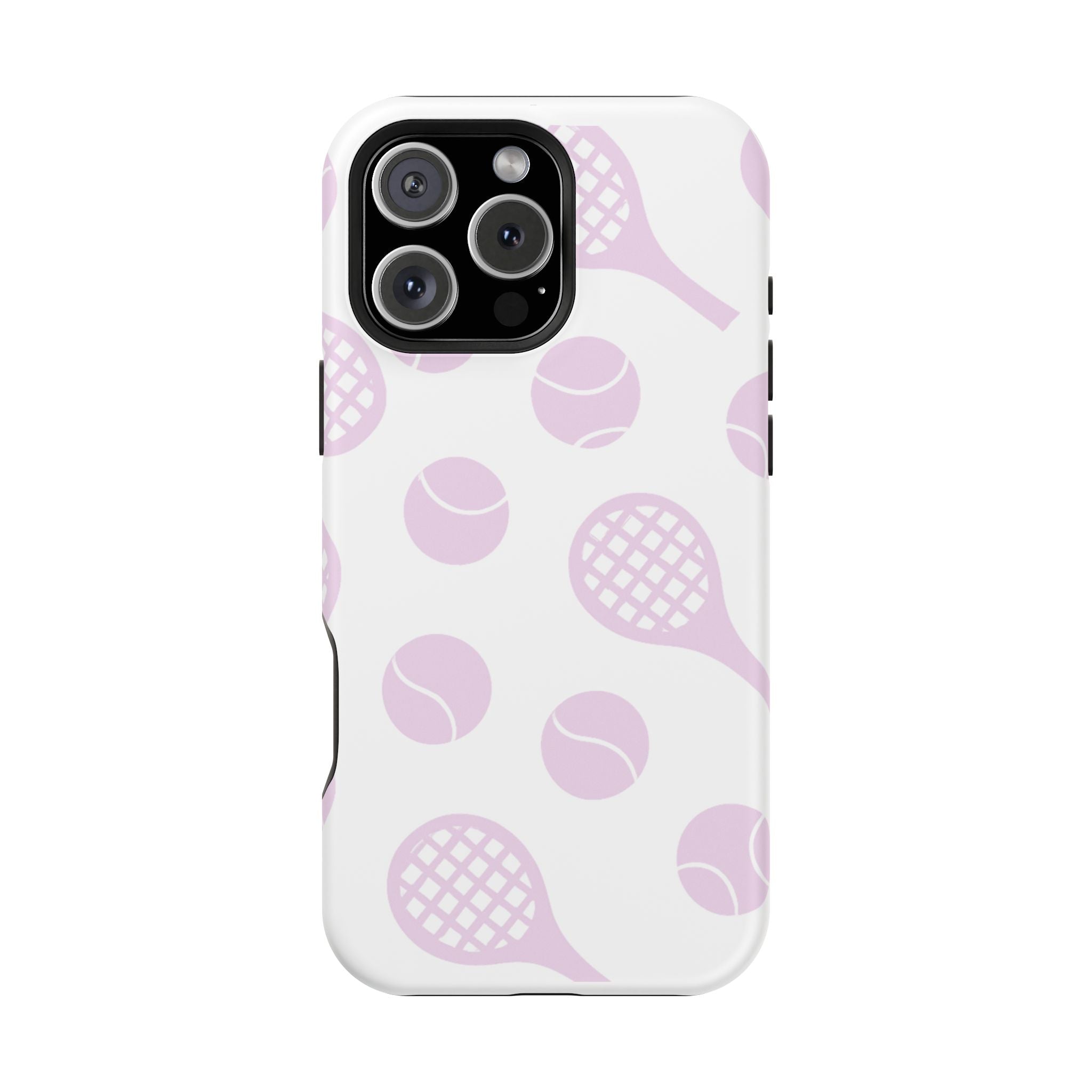 Tennis Impact-Resistant Phone Case — Pink Rackets & Balls
