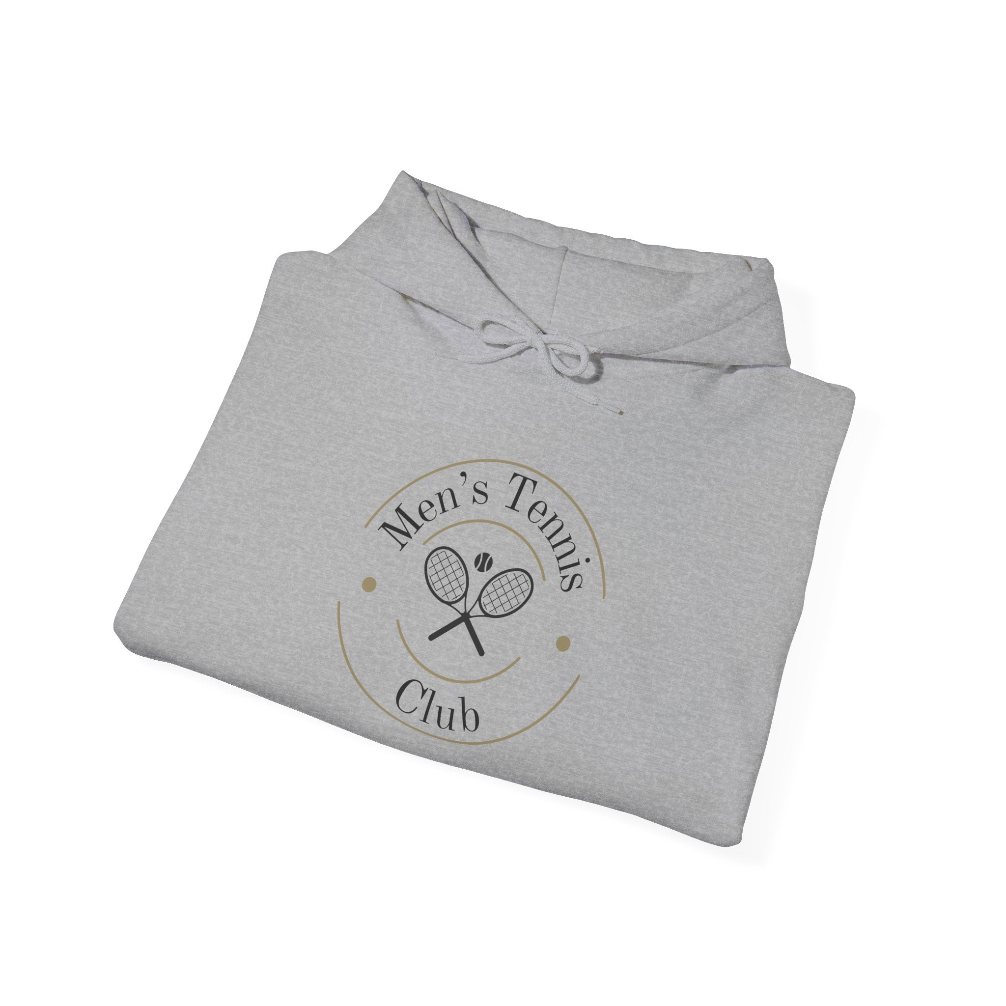 Men's Hoodie Sweatshirt — 'Men's Tennis Club' Minimal Racket Logo Pullover