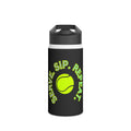 Juniors Stainless Steel Water Bottle, 12 oz — ‘Serve. Sip. Repeat.’ Sports Bottle