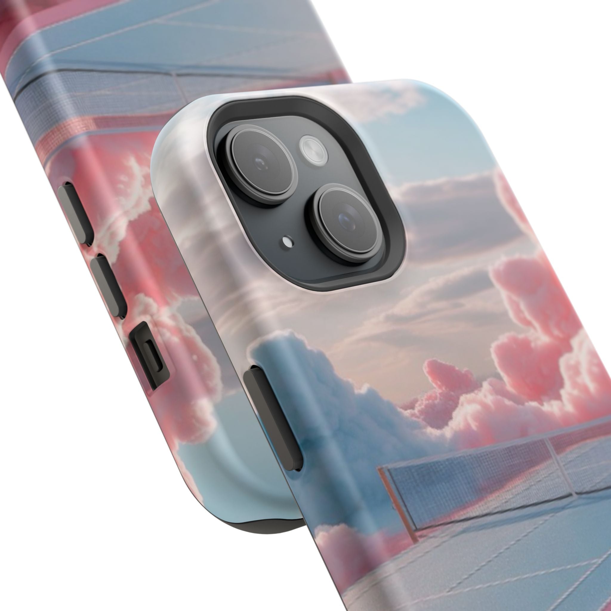 Tennis Impact-Resistant Phone Case — 'Dream Big' Pastel Cloud Tennis Court