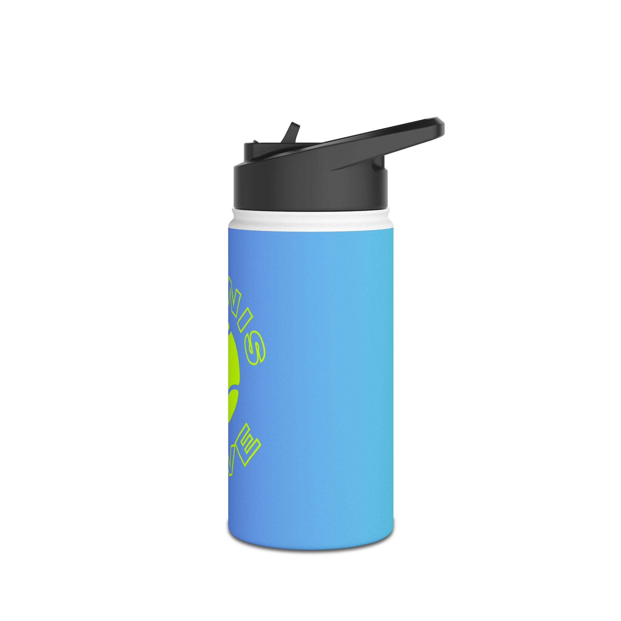 Juniors Stainless Steel Water Bottle, 12 oz — 'Tennis Love' Bright Athletic Insulated Bottle