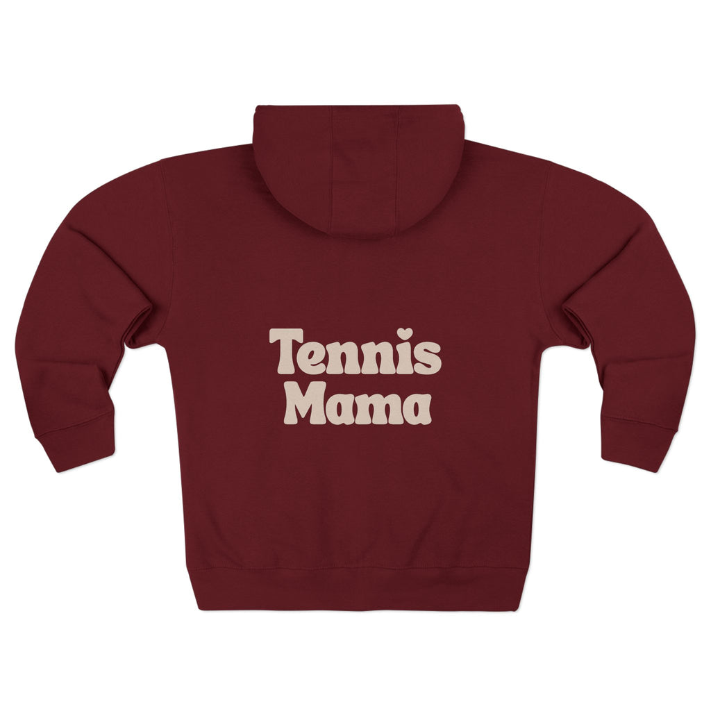 Women's Zip Hoodie — 'Tennis mama' Zip Hoodie sweatshirt (tan)