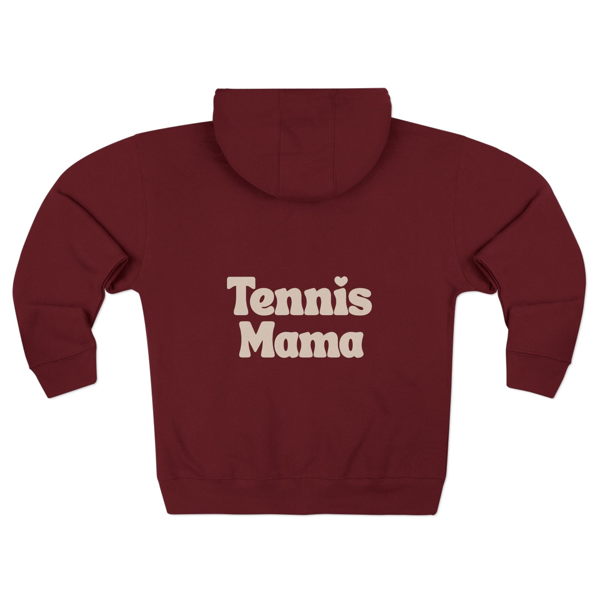 Women's Zip Hoodie — 'Tennis mama' Zip Hoodie sweatshirt (tan)