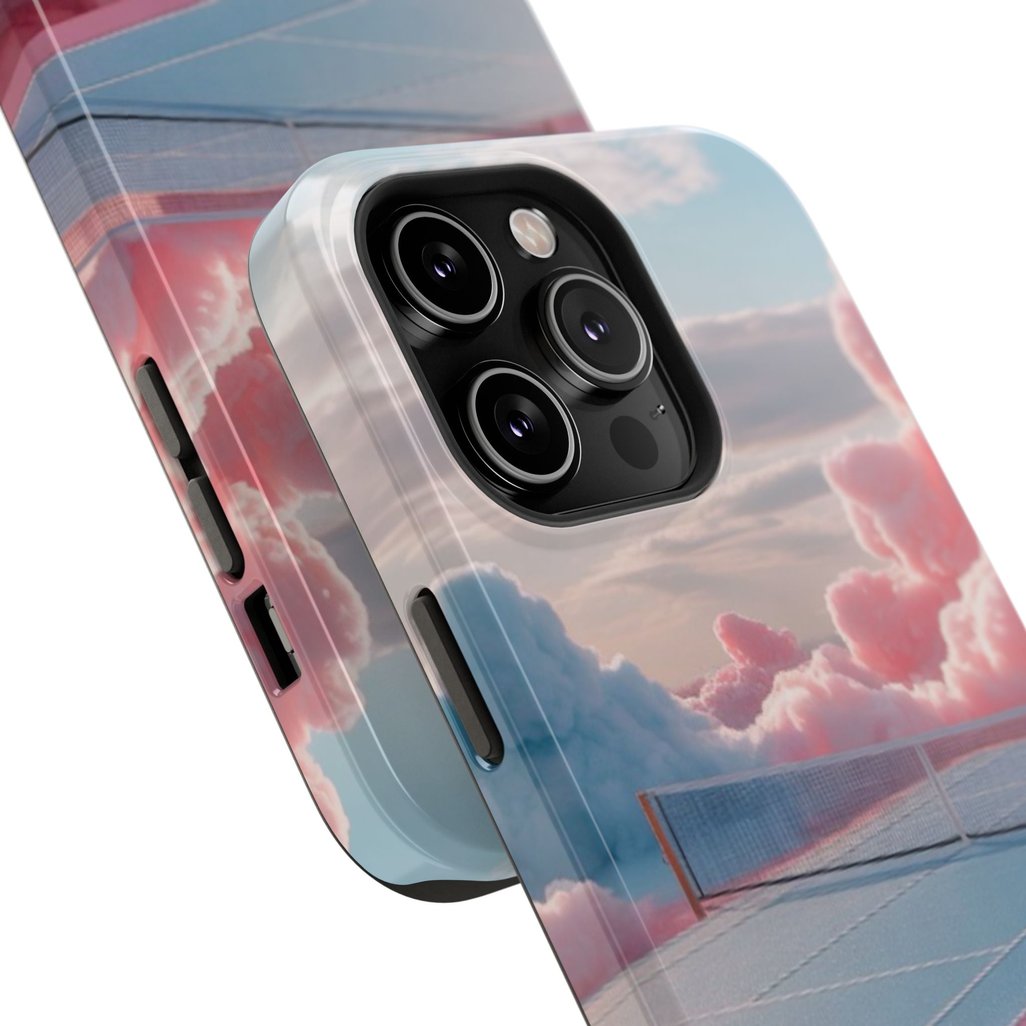 Tennis Impact-Resistant Phone Case — 'Dream Big' Pastel Cloud Tennis Court