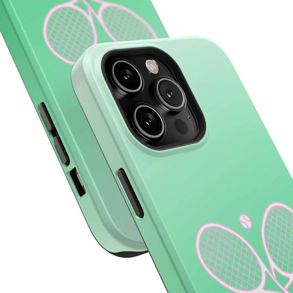 Tennis Impact-Resistant Phone Case — 'Forty Love', Green Gradient