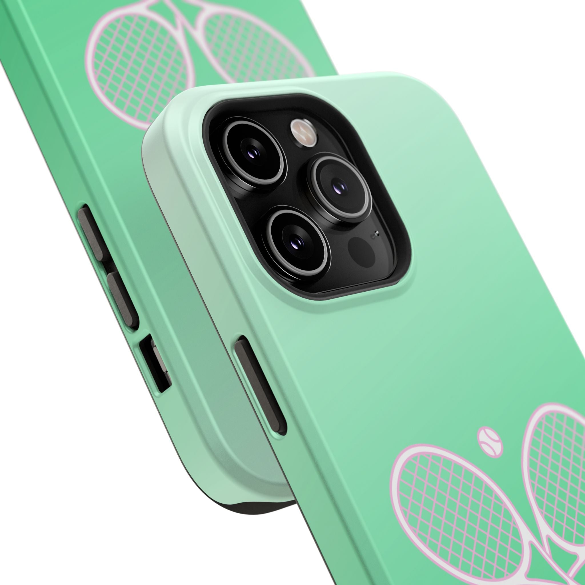 Tennis Impact-Resistant Phone Case — 'Forty Love', Green Gradient