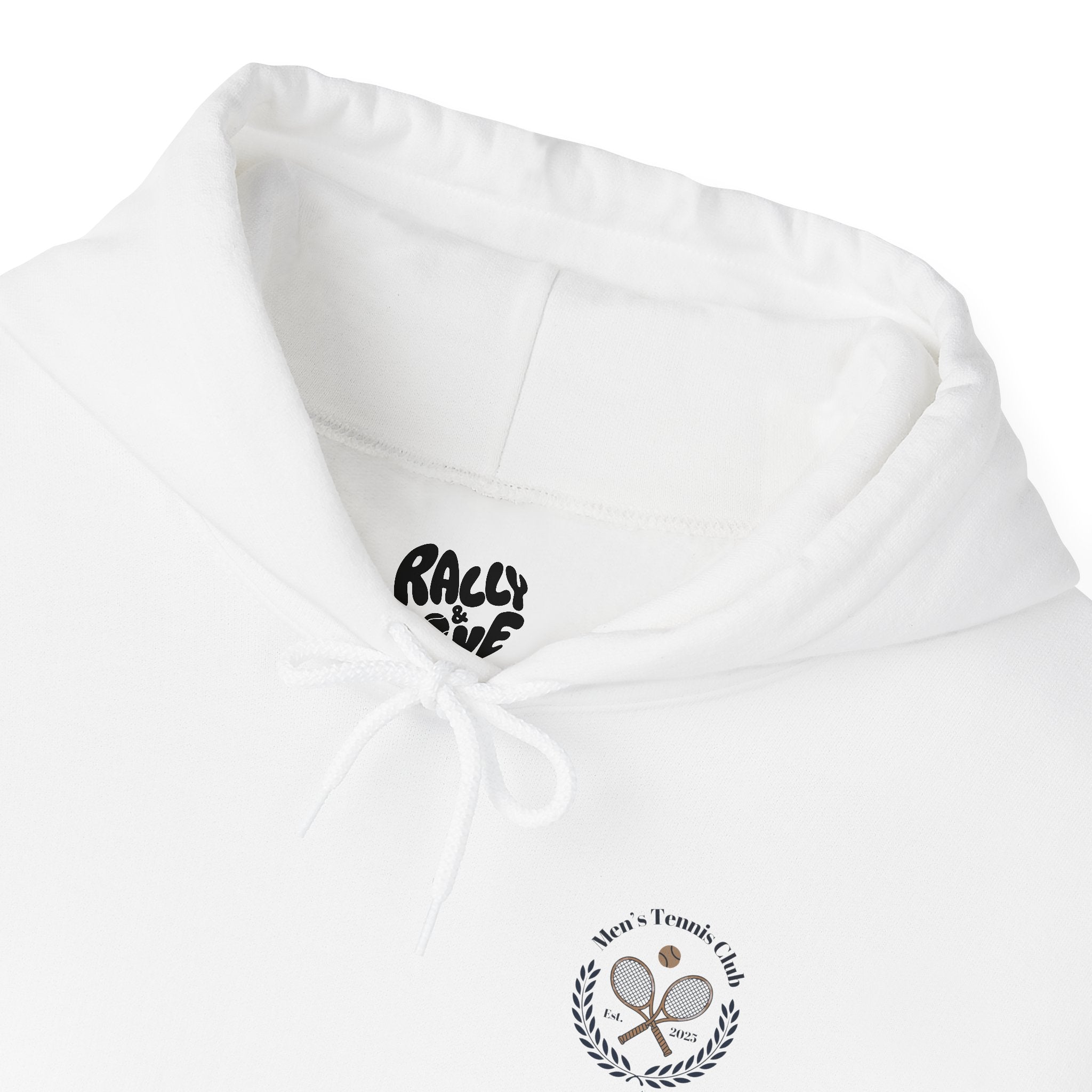 Men's Hoodie Sweatshirt — "Men's Tennis Club", Tennis Small Logo
