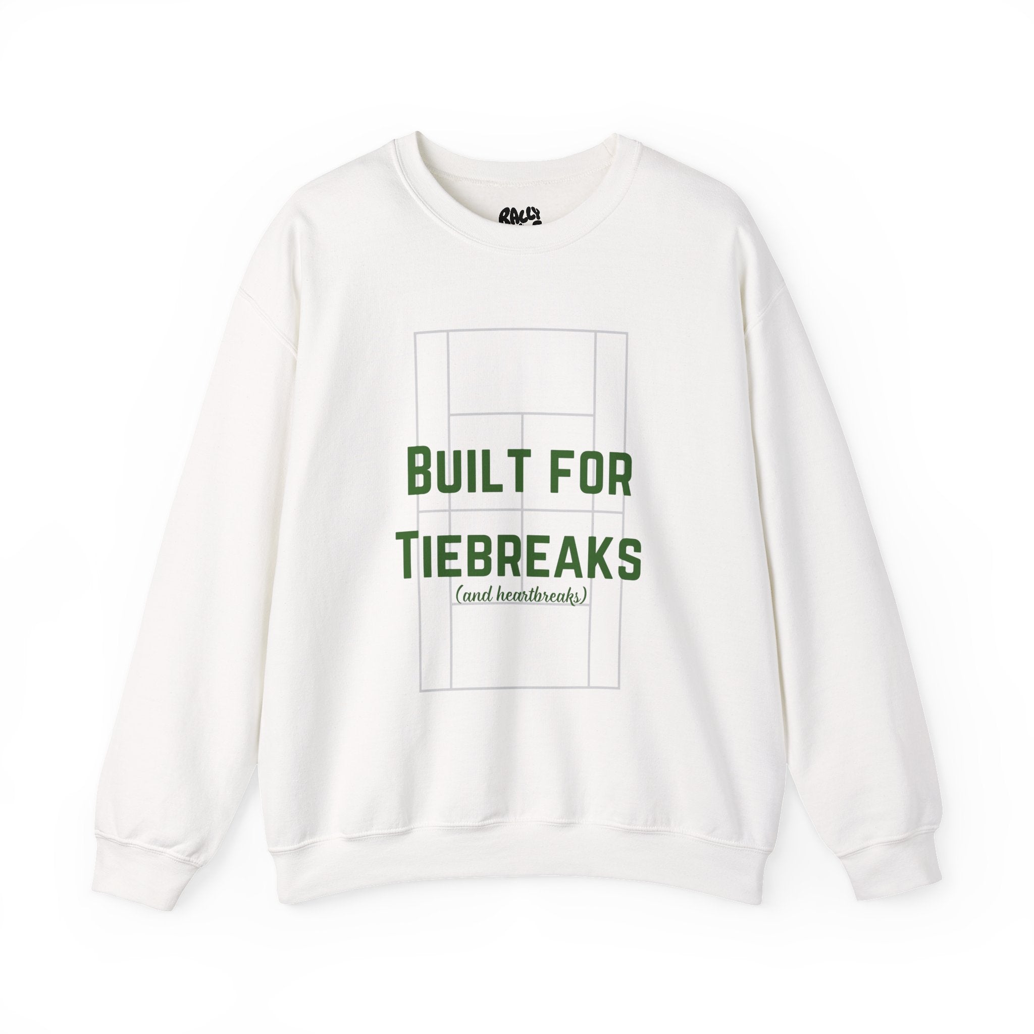 Men's Crewneck Sweatshirt — "Built for Tiebreaks (and heartbreaks)" Tennis Crewneck