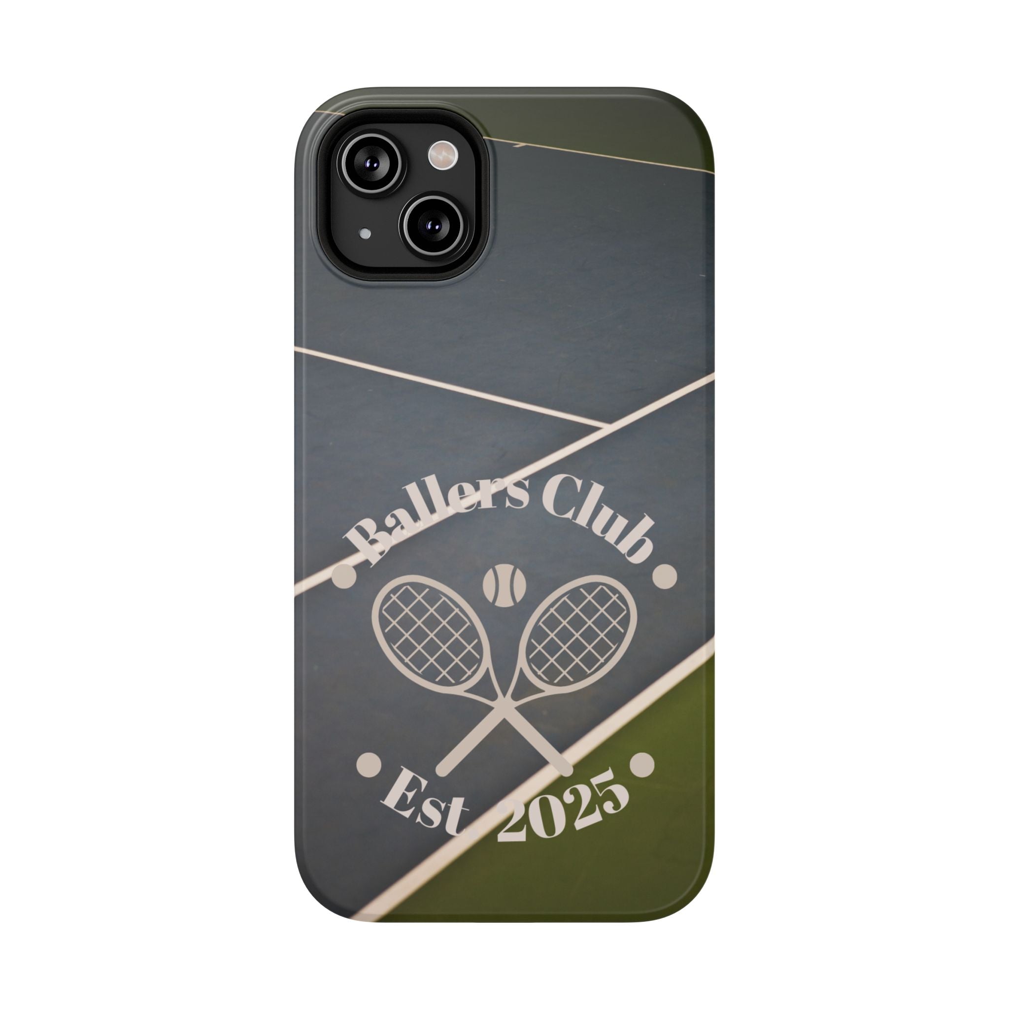 Tennis Impact-Resistant Phone Case — 'Ballers Club Est. 2025' Protective Cover