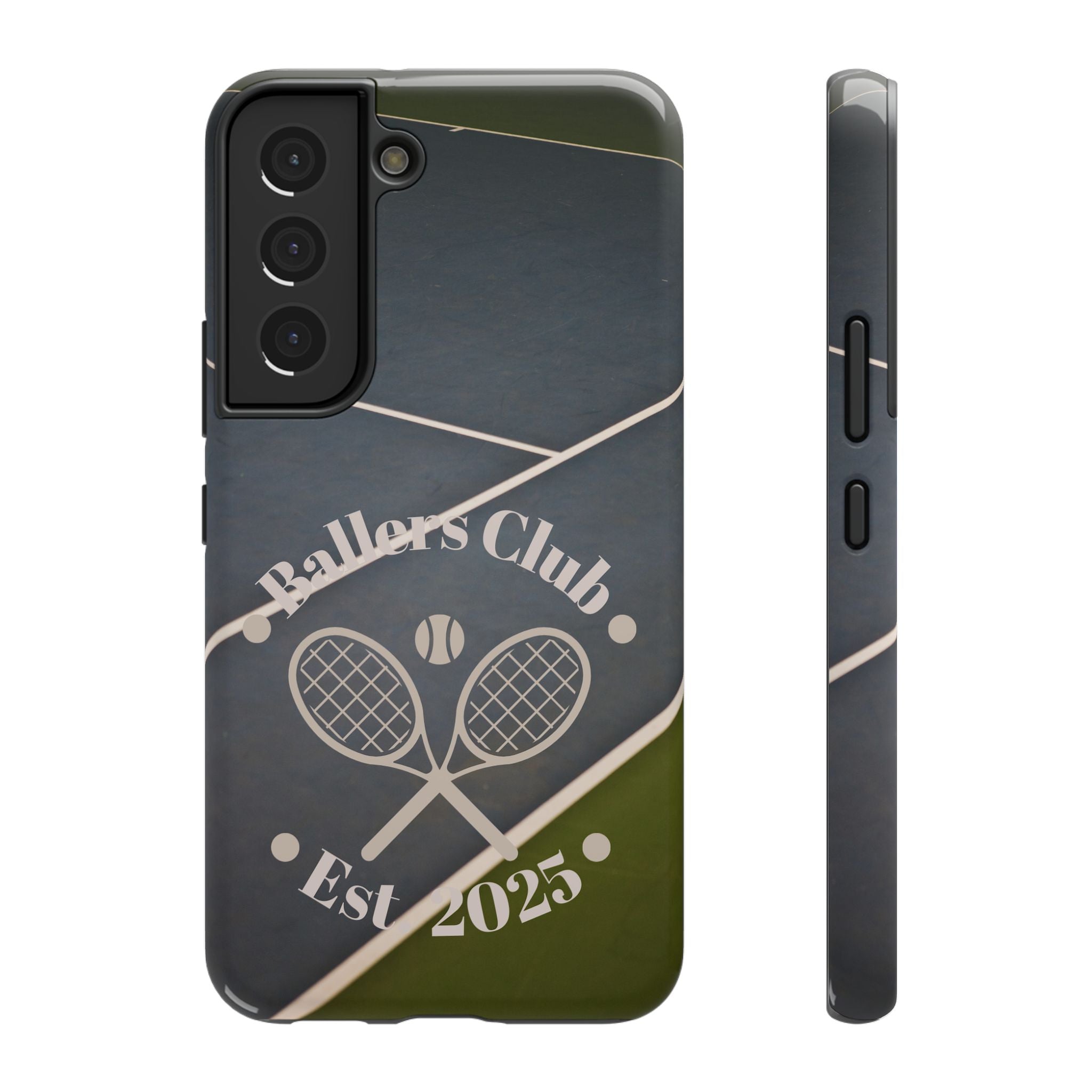 Tennis Impact-Resistant Phone Case — 'Ballers Club Est. 2025' Protective Cover