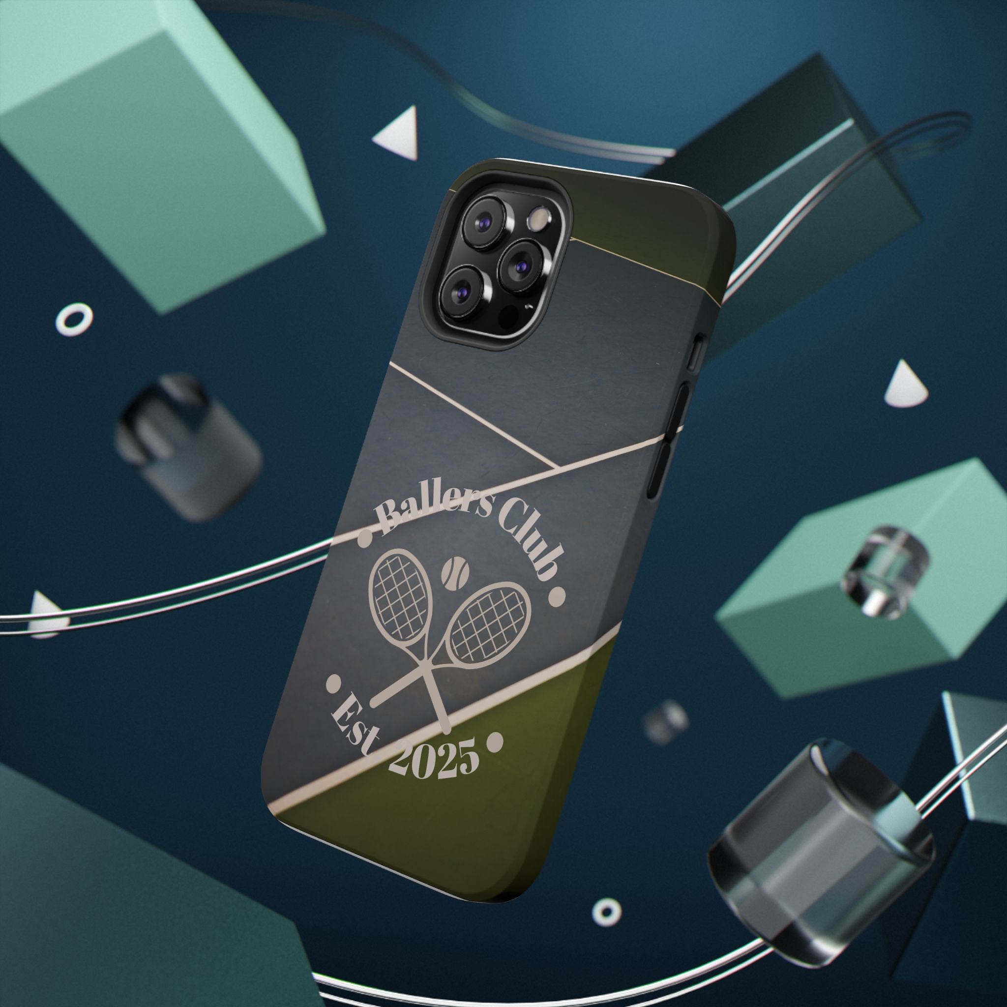 Tennis Impact-Resistant Phone Case — 'Ballers Club Est. 2025' Protective Cover