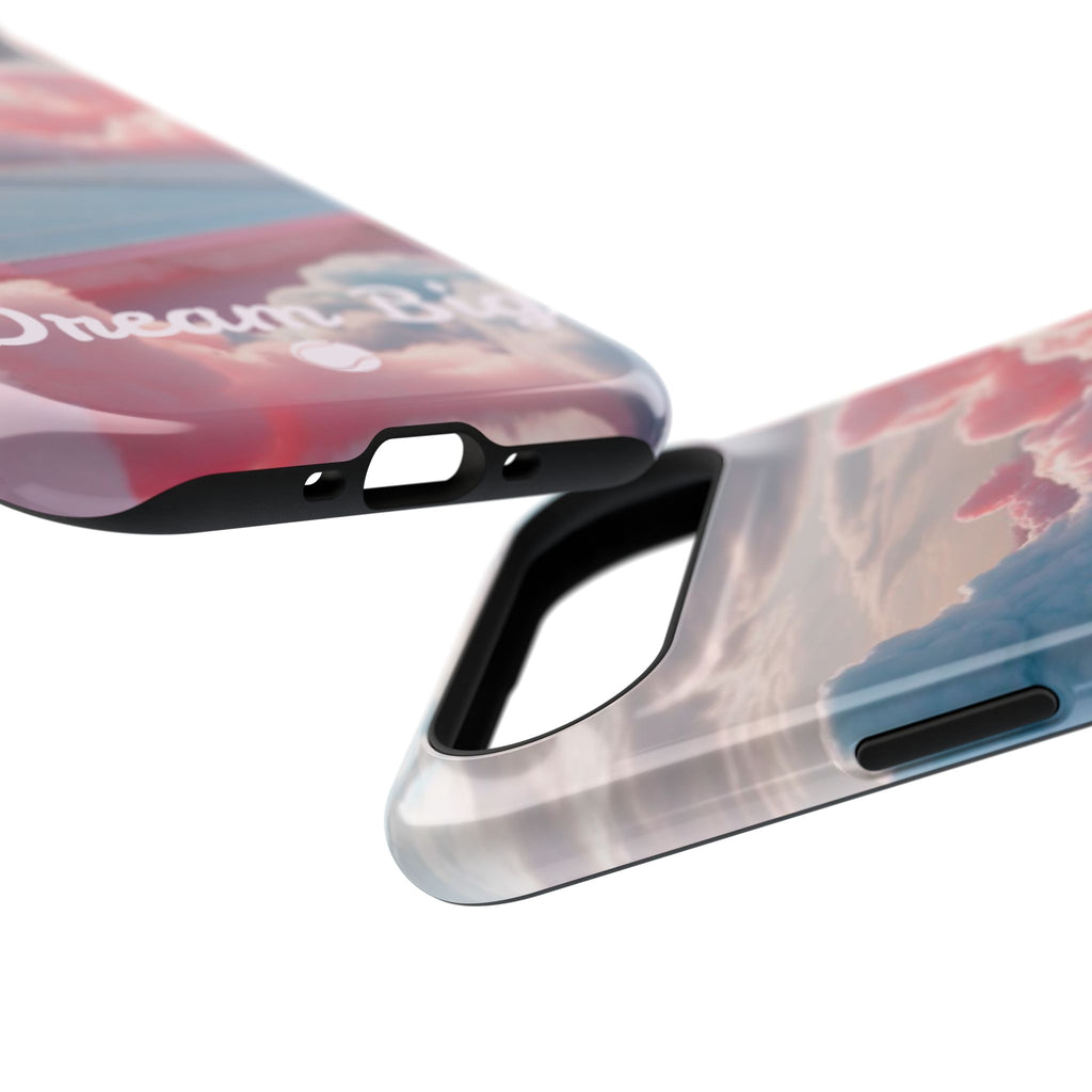 Tennis Impact-Resistant Phone Case — 'Dream Big' Pastel Cloud Tennis Court