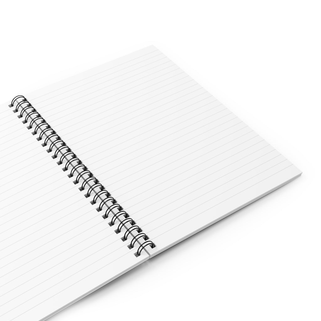 Tennis Spiral Notebook — Pink Gradient Ruled Journal with Neon Rackets